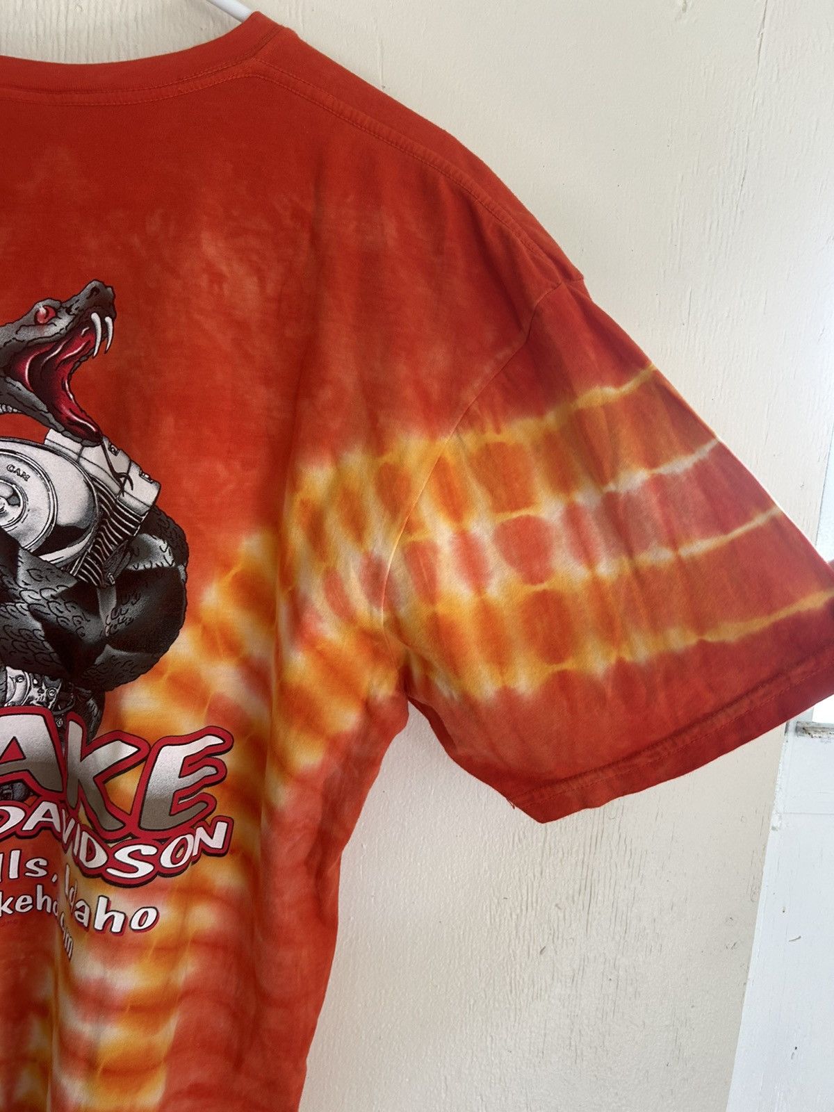 Harley Davidson Harley Davidson Fire Jester Snake Graphic Tie Dye Biker Tee Size US L / EU 52-54 / 3 - 8 Thumbnail