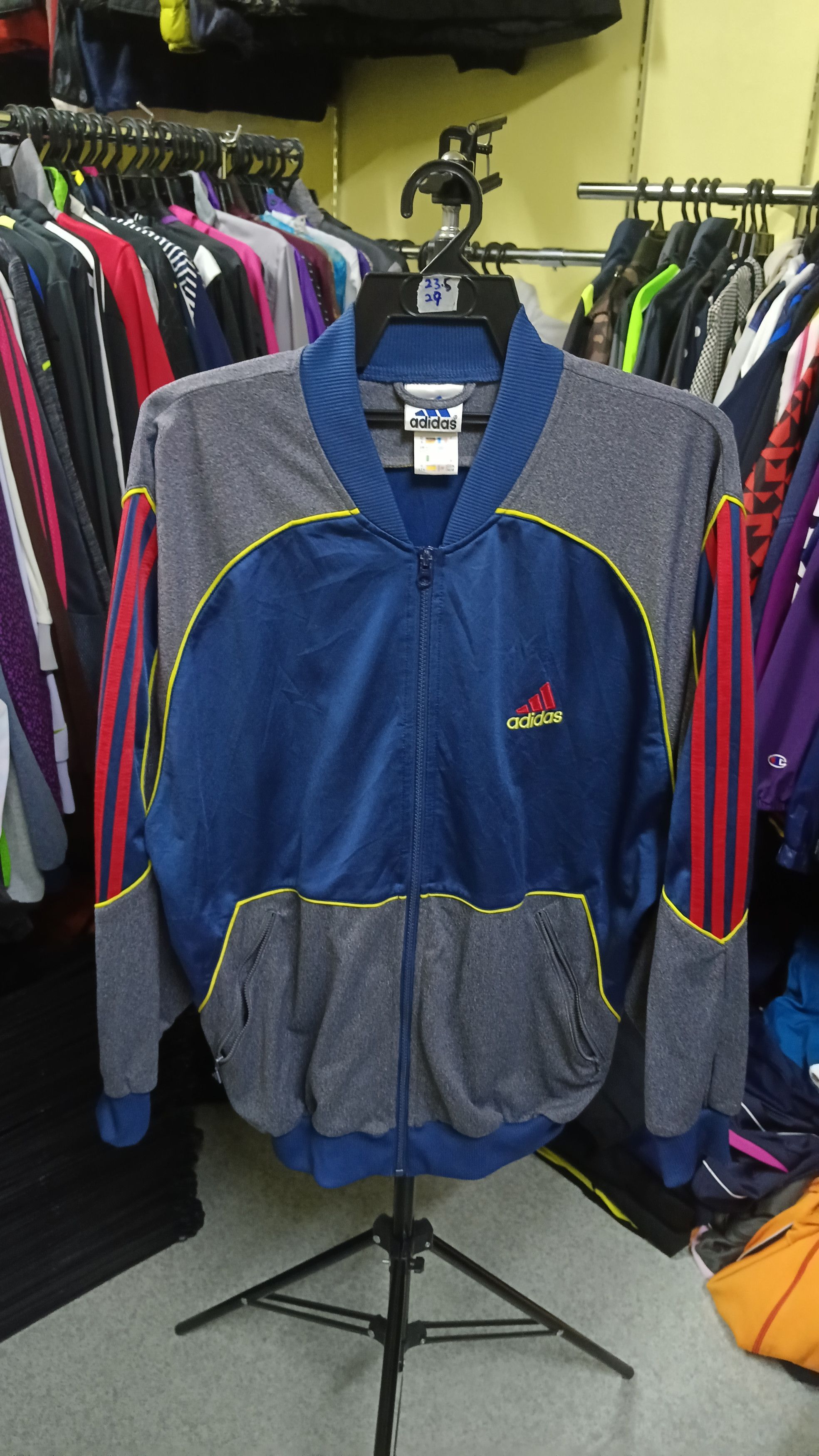 Adidas × Vintage 💥 Vintage Adidas Embroidery Logo Track Top Size US M / EU 48-50 / 2 - 1 Thumbnail