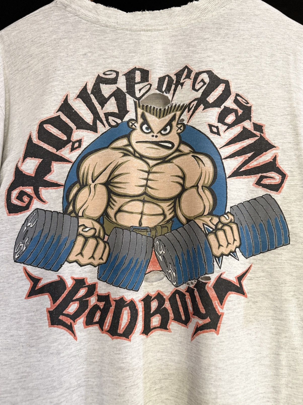 Band Tees Thrashed Vintage 90s Bad Boy GYM House Of Pain Faded Tee Size US L / EU 52-54 / 3 - 2 Thumbnail