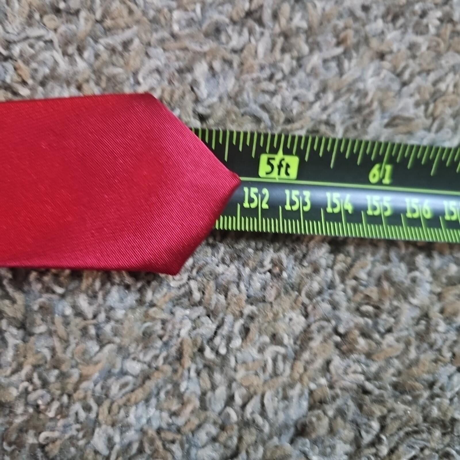 Other Verie God 100% Silk Handmade Necktie Red Size ONE SIZE - 4 Thumbnail