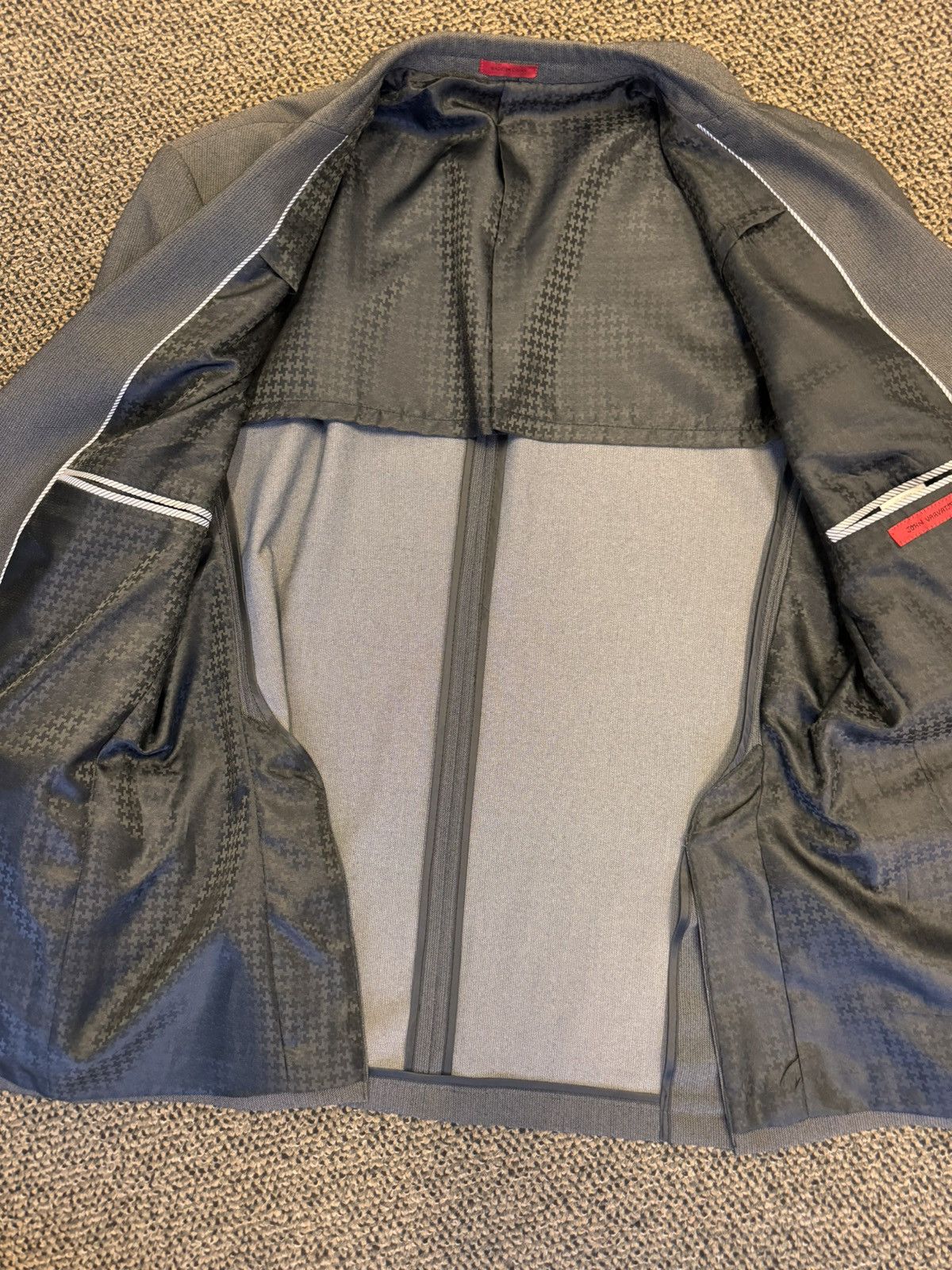 John Varvatos John Varvatos Star USA Peak Lapel Suit Jacket in Grey 44R Size 44R - 8 Thumbnail