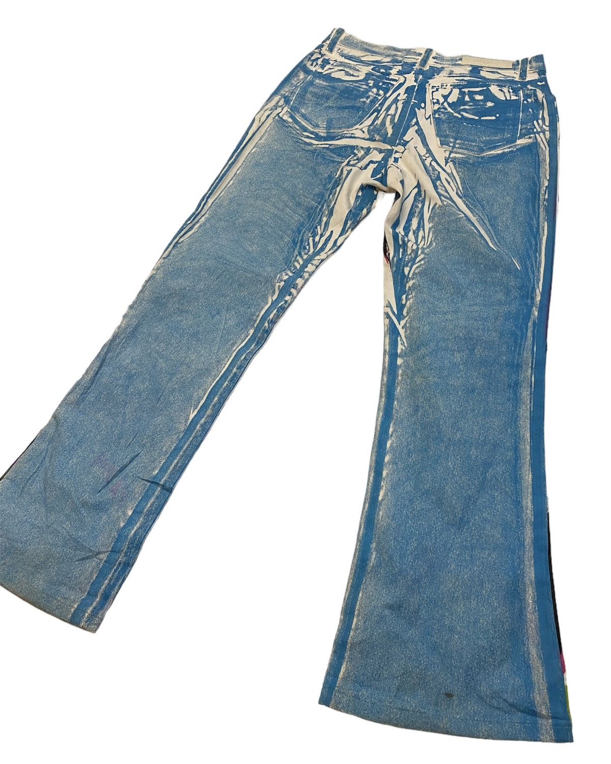 If Six Was Nine Krizia 💰💰 SICK!! RARE trousers Flared FULLPRINT Size US 29 - 6 Thumbnail