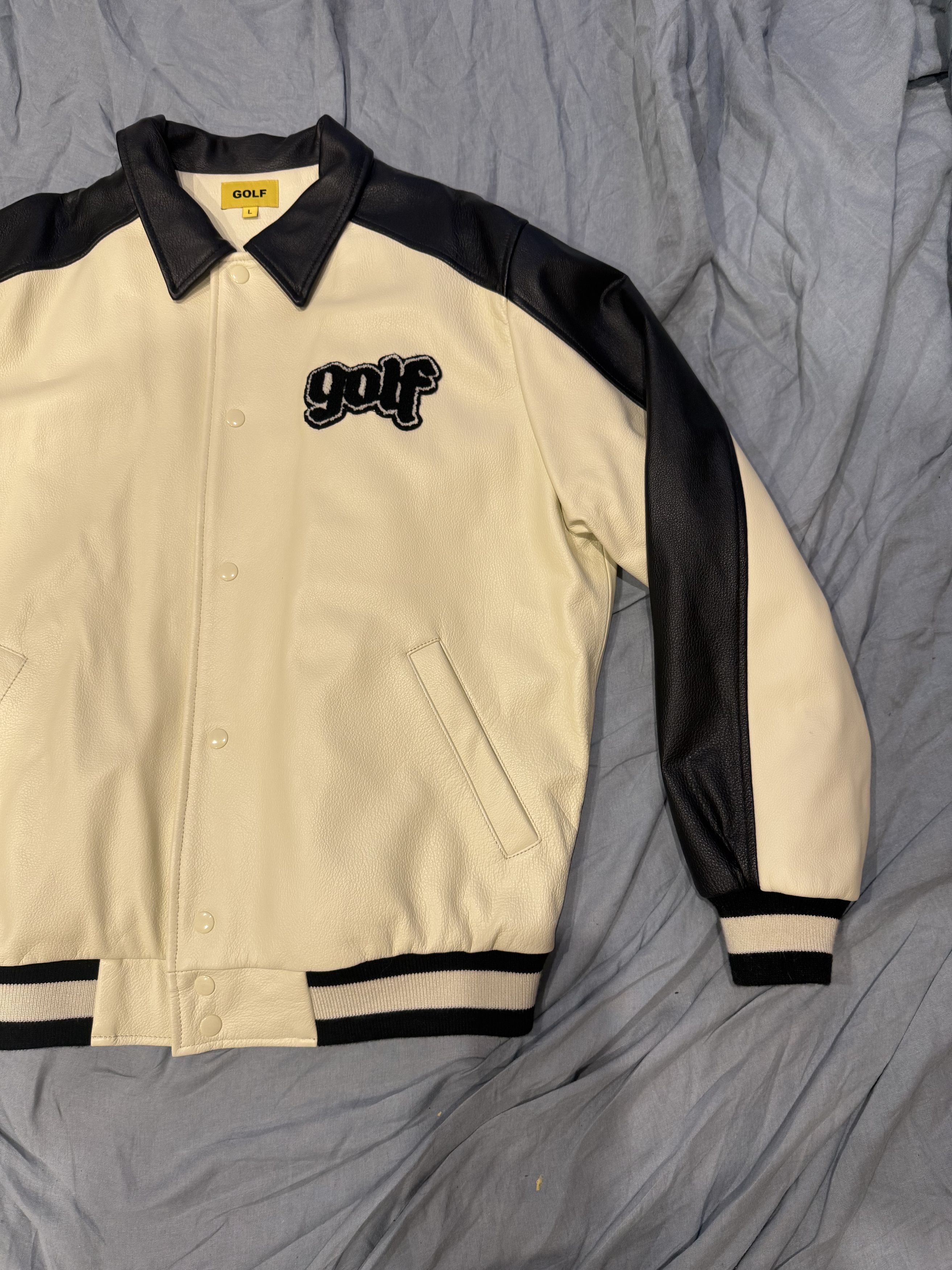Golf Wang golf wang leather jacket olde | Grailed