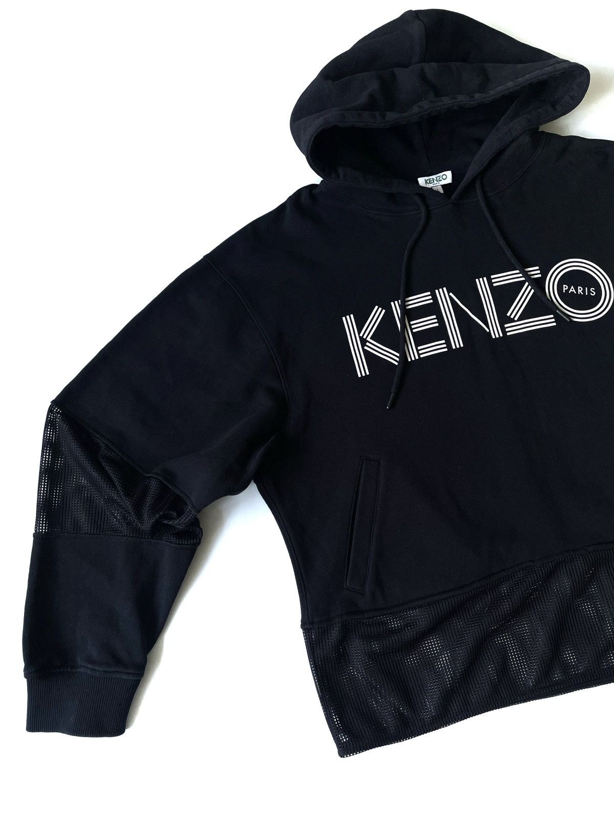 Kenzo Kenzo Women Black Hoodie Big Logo Made In Portugal Size L Size L / US 10 / IT 46 - 2 Thumbnail