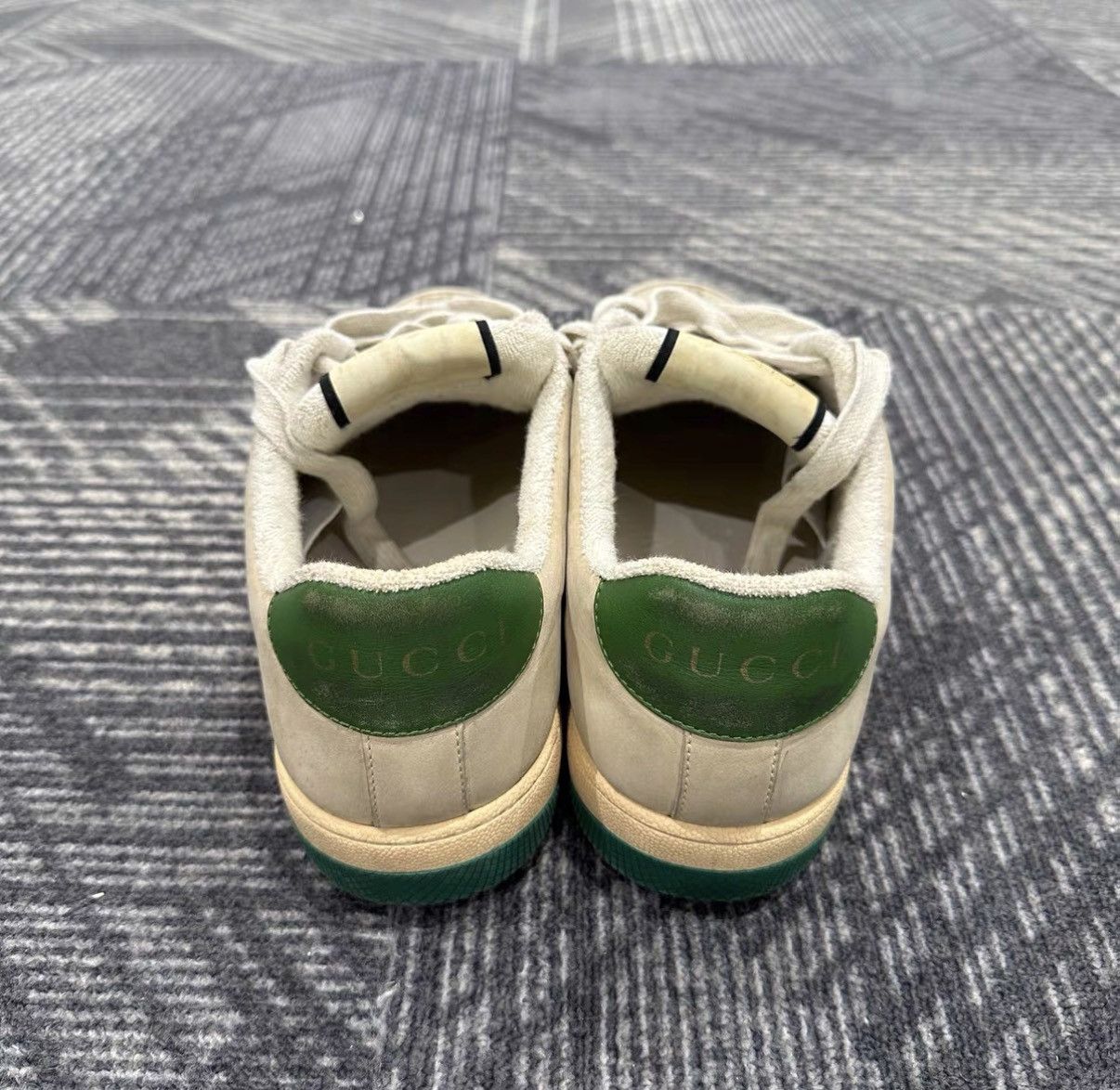 Gucci Gucci Screener Enamel Green-Tip Distressed Sneakers J42 Size US 9.5 / EU 42-43 - 3 Thumbnail