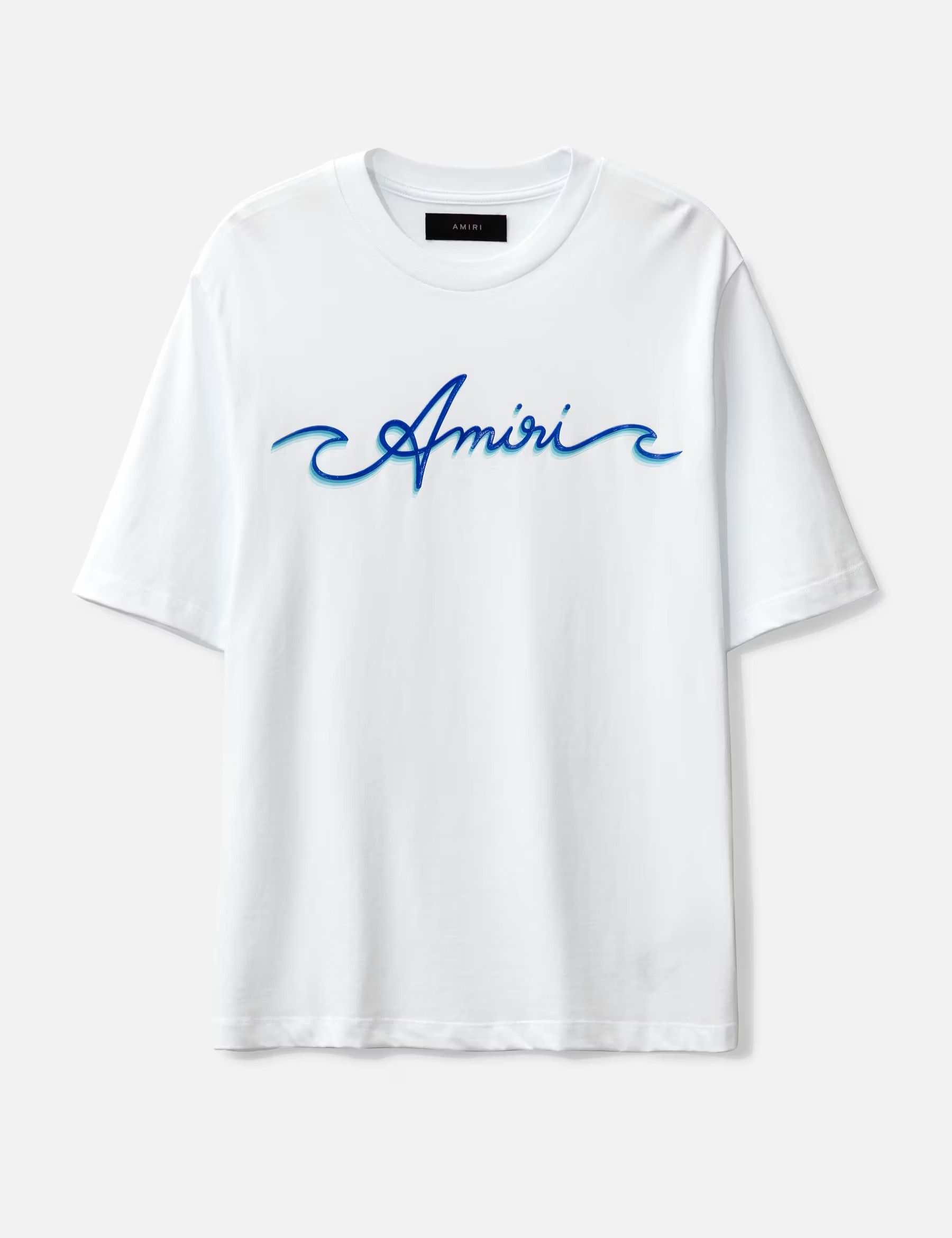 Amiri o1s1wg110825 Wave T-Shirt in White Size US L / EU 52-54 / 3 - 1 Thumbnail