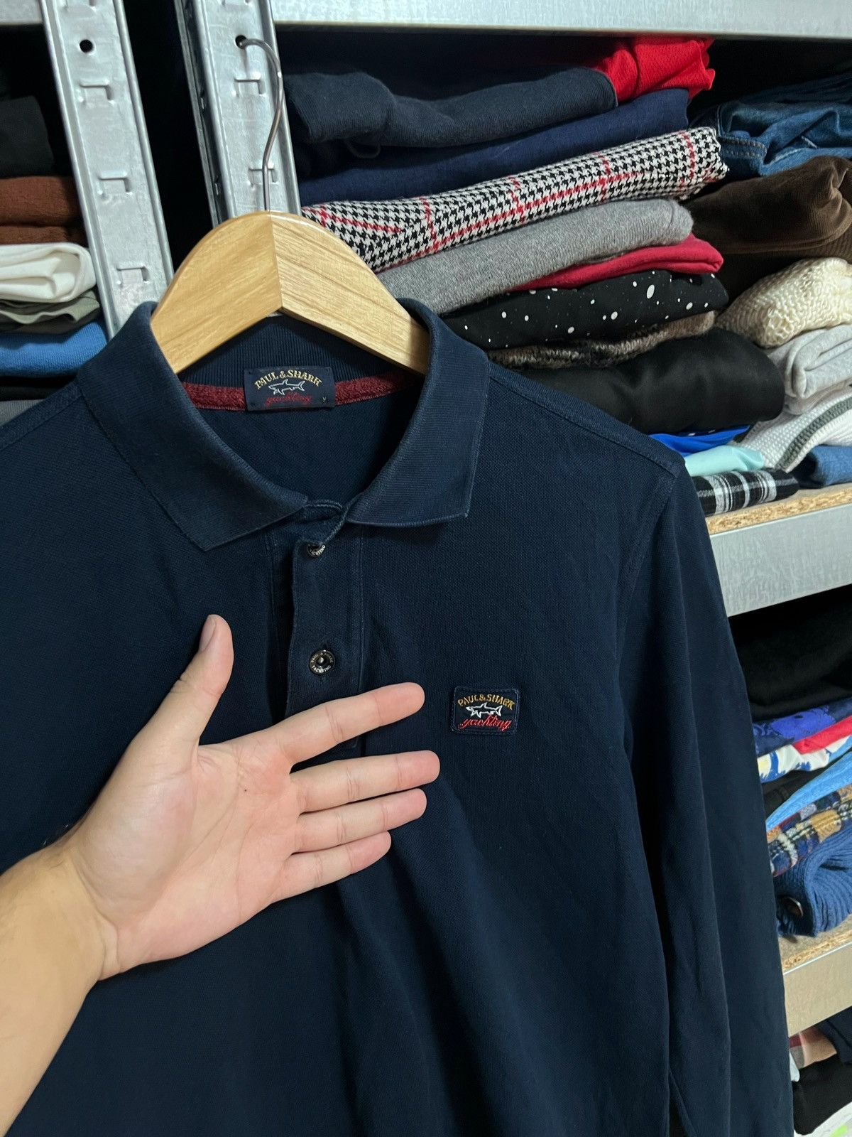 Paul & Shark Paul & Shark Yachting Luxury Button Up Long Sleeve Polo Sz M Size US M / EU 48-50 / 2 - 3 Thumbnail
