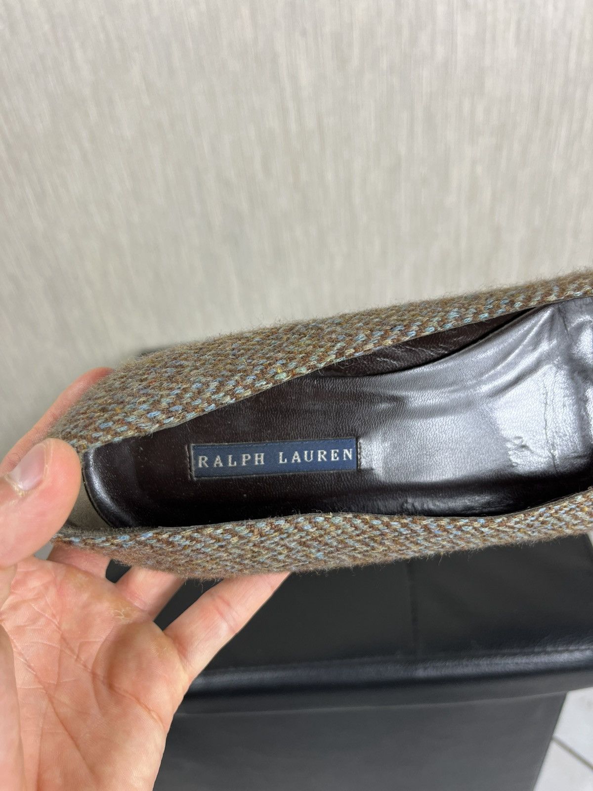 Harris Tweed × Ralph Lauren × Vintage Vintage Ralph Lauren wool Harris Tweed flats y2k ballerinas Size US 9 / IT 39 - 10 Thumbnail