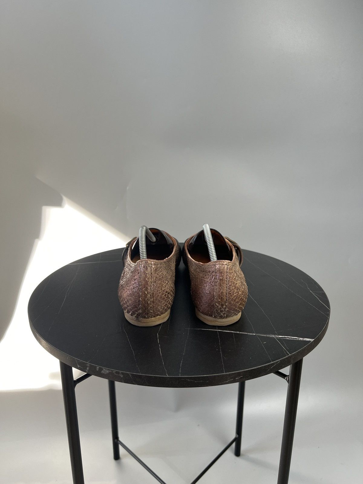 A.S.98 A.S.98 Snakeskin Leather Pointed Toe Ballet Flats (Y0501) Size US 9 / IT 39 - 5 Thumbnail