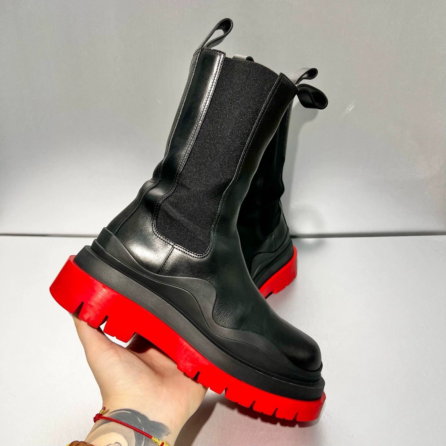 Bottega Veneta 【Bottega Veneta】Bv High-top Red Sole Smoking Boots Size US 5.5 / IT 35.5 - 3 Thumbnail
