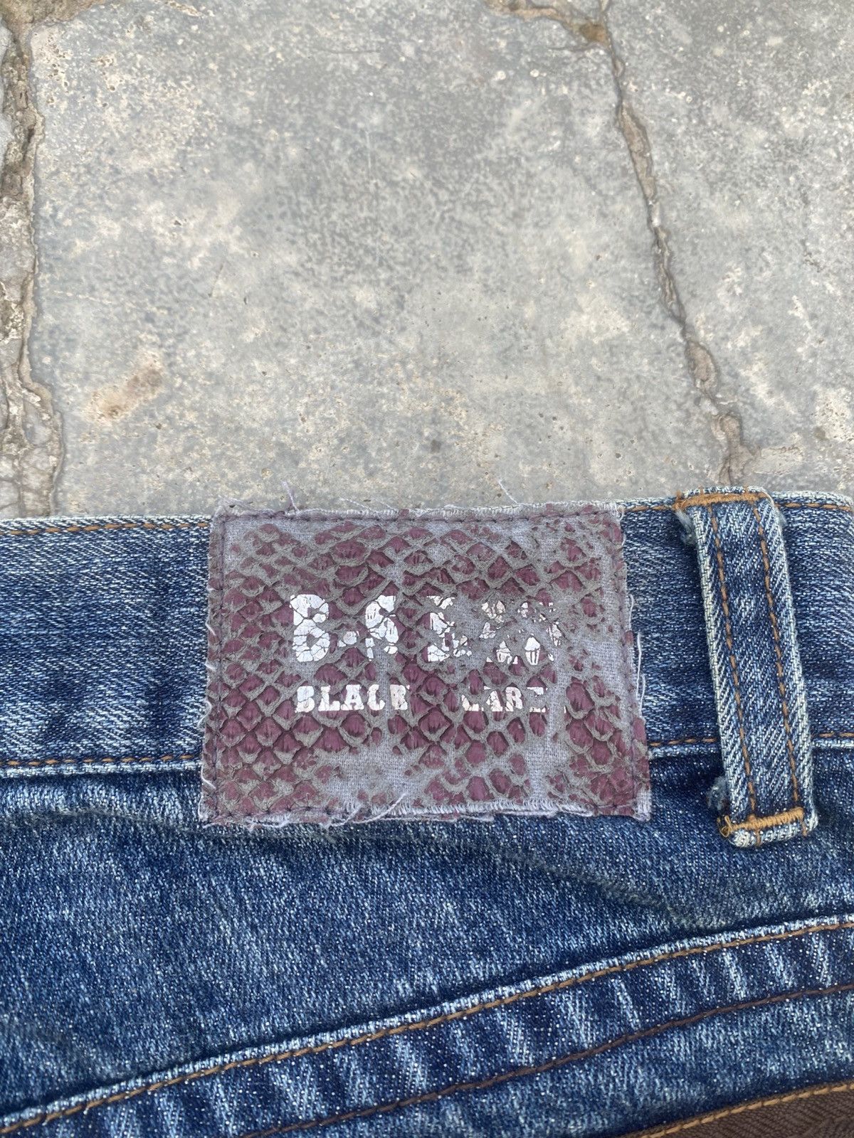 Japanese Brand B.S RAW Claw Mark Twisted Flared Jeans Size US 30 / EU 46 - 12 Thumbnail