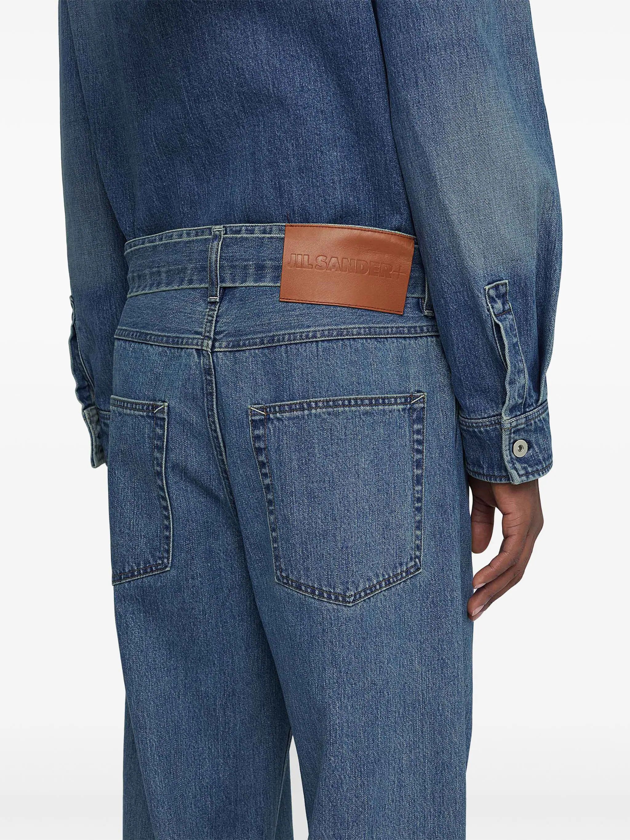 Jil Sander o1s22i1n1024 Matching Belt Jeans in Blue Size US 29 - 6 Thumbnail