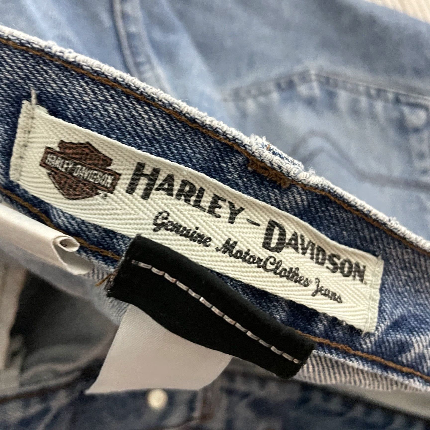 Harley Davidson Harley-Davidson Jeans Denim Blue Men's 38x30 Medium Wash Straight Leg Jeans Mens Blue 38x30 Size US 38 / EU 54 - 4 Thumbnail