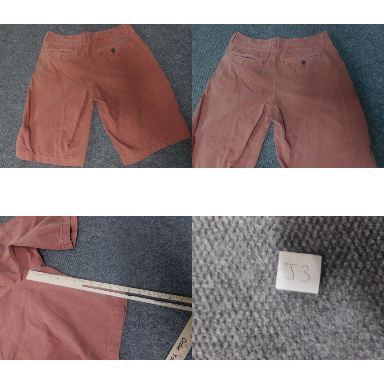 Vintage Urban Pipeline Mens Shorts 30 Pink Flat Front Chino Casual Breathing Logo 30 Regular Mens Size US 30 / EU 46 - 8 Thumbnail