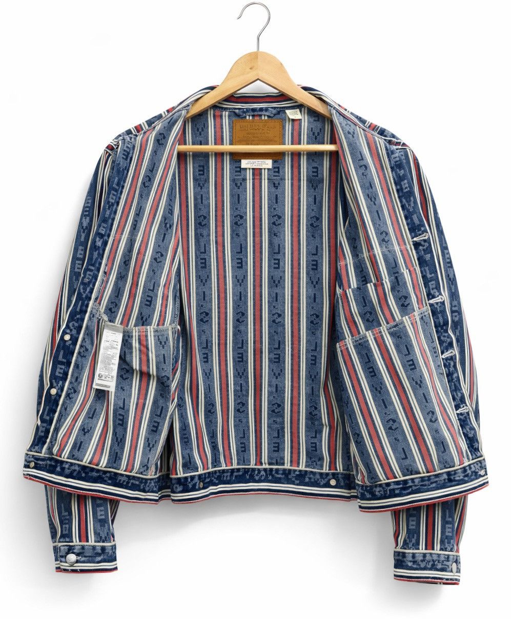 Levi's 🔥RARE🔥LEVI'S Embarcadero Station Stripe Logo Denim Jacket Size US M / EU 48-50 / 2 - 6 Thumbnail