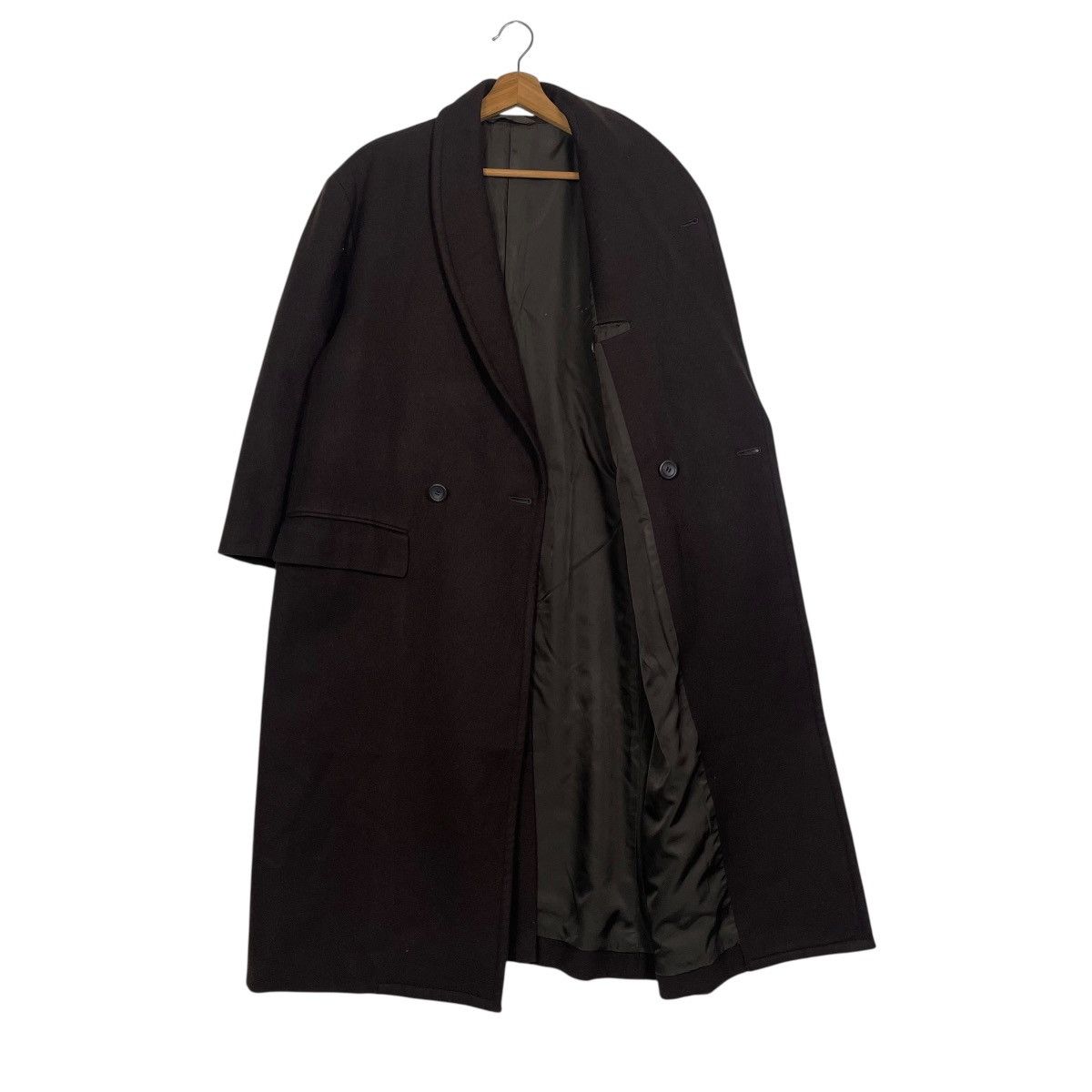 Issey Miyake Vintage 80s Issey Miyake Double Breasted Wool Overcoat Size US M / EU 48-50 / 2 - 10 Thumbnail