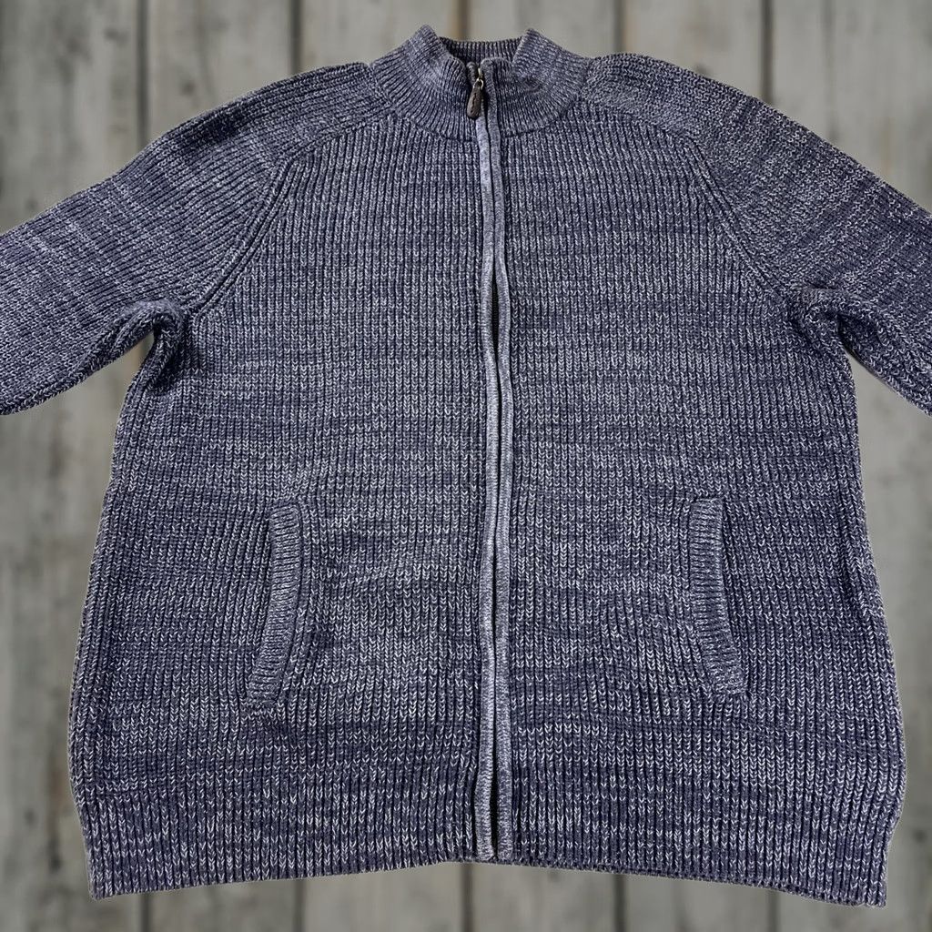 Vintage VINTAGE L.L. Bean Men's XLT XL TALL Sweater Full Zip Cotton Blue 298245 Size US XL / EU 56 / 4 - 1 Thumbnail