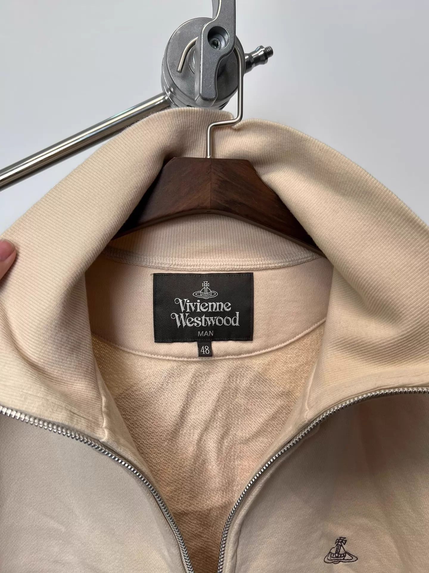 Vivienne Westwood Vivienne W Embroidered Printed High Neck Zip Hoodie Size US M / EU 48-50 / 2 - 6 Thumbnail