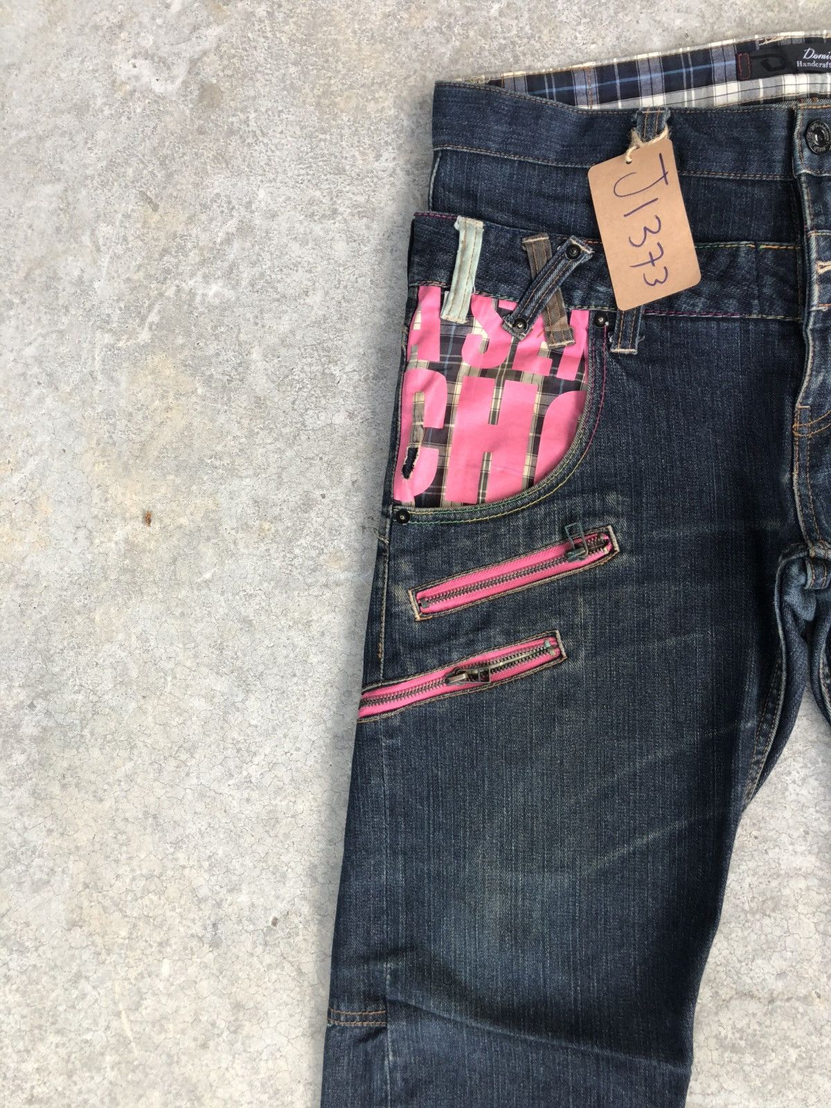 Hysteric Glamour Dominate Handcrafted Double Waist Distressed Jeans Size US 33 - 4 Thumbnail
