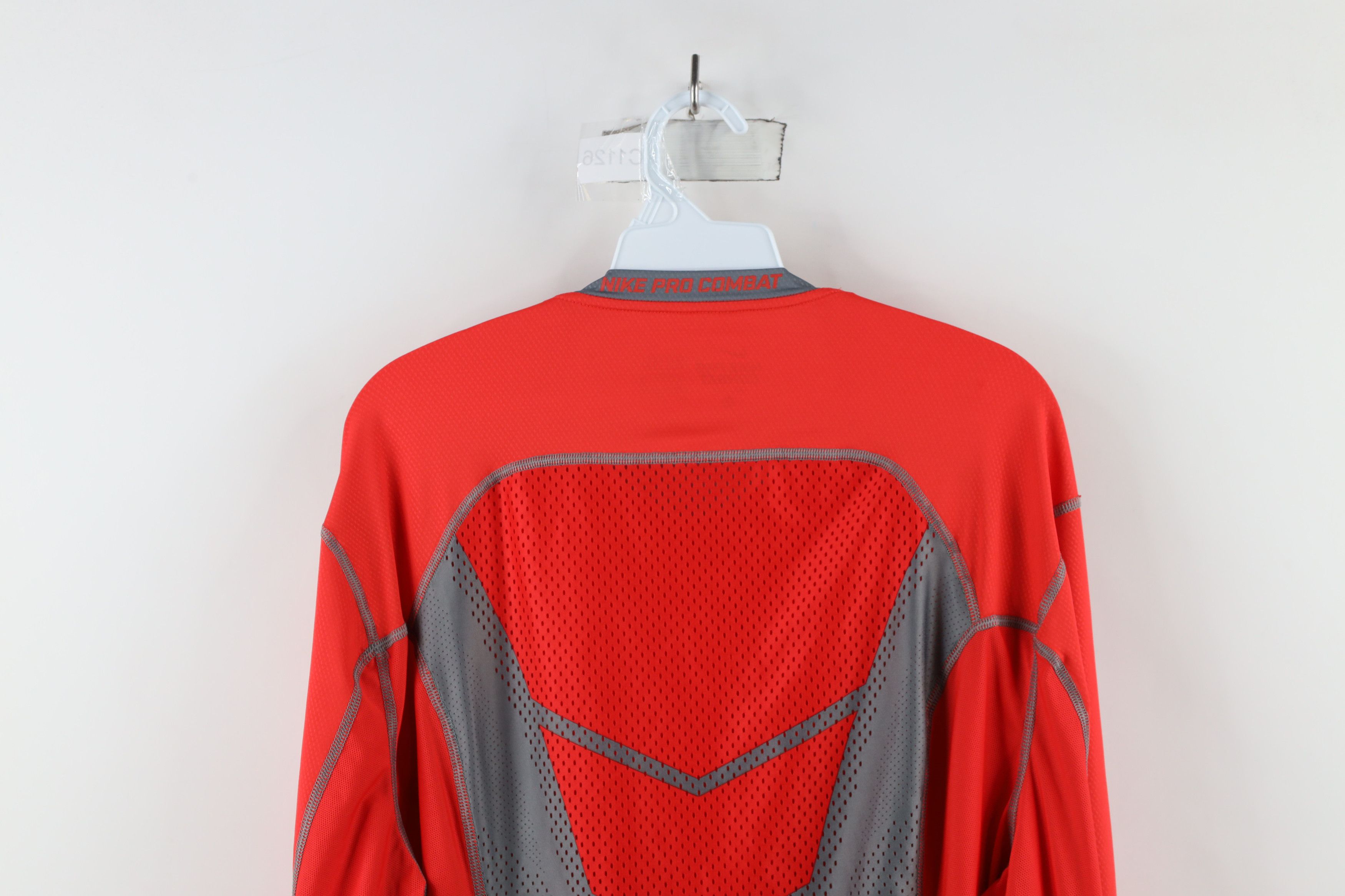 Nike × Vintage Nike Pro Combat Hypercool Training Long Sleeve T-Shirt Red Size US XL / EU 56 / 4 - 14 Thumbnail