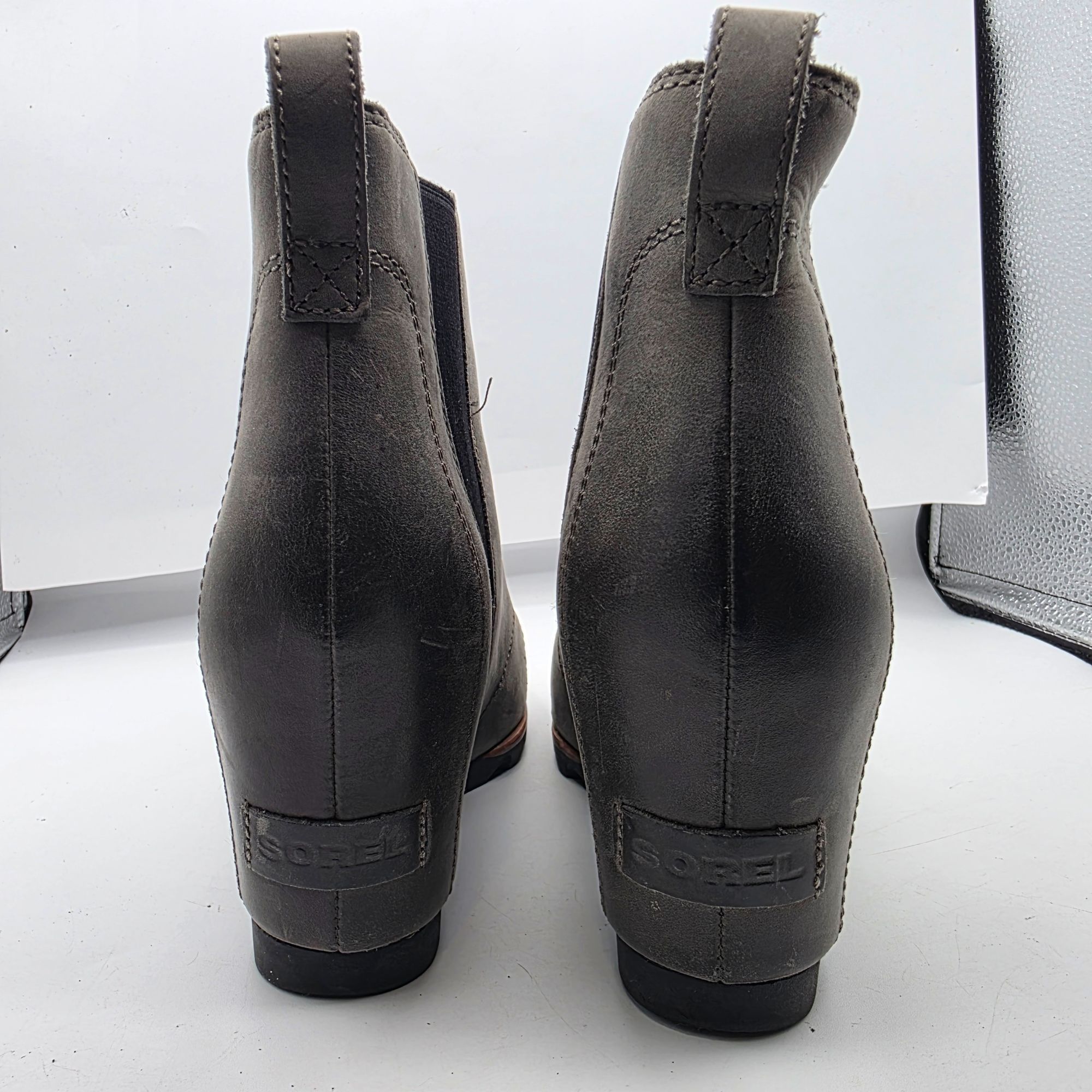 SOREL Sorel Lea Womens Size 8 Gray Wedge Chelsea Ankle Boots Going Size US 8 / IT 38 - 5 Thumbnail