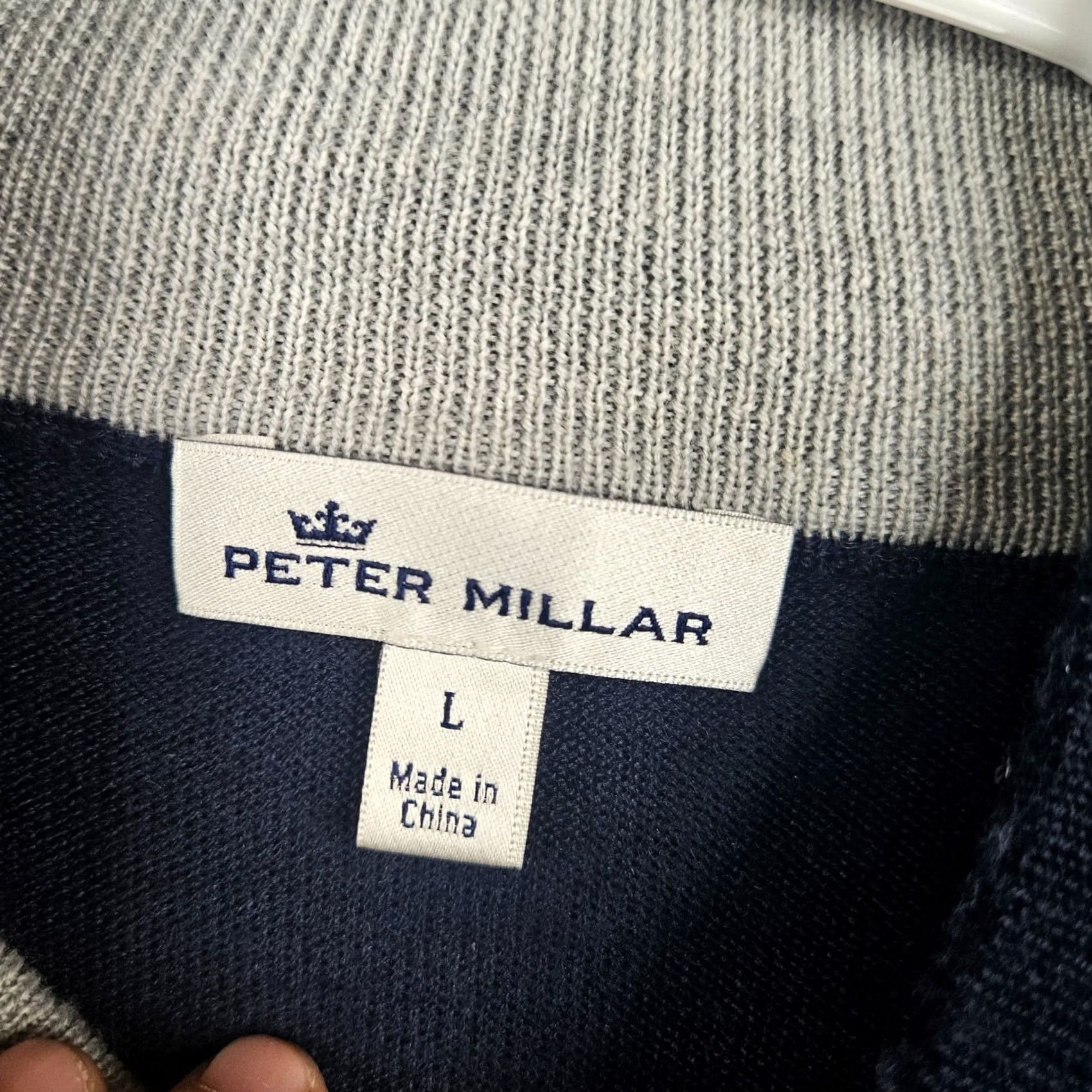 Peter Millar Peter Millar Merino wool Silk Men Navy Blue 1/4 Zipper Sweater Size L Size US L / EU 52-54 / 3 - 3 Thumbnail