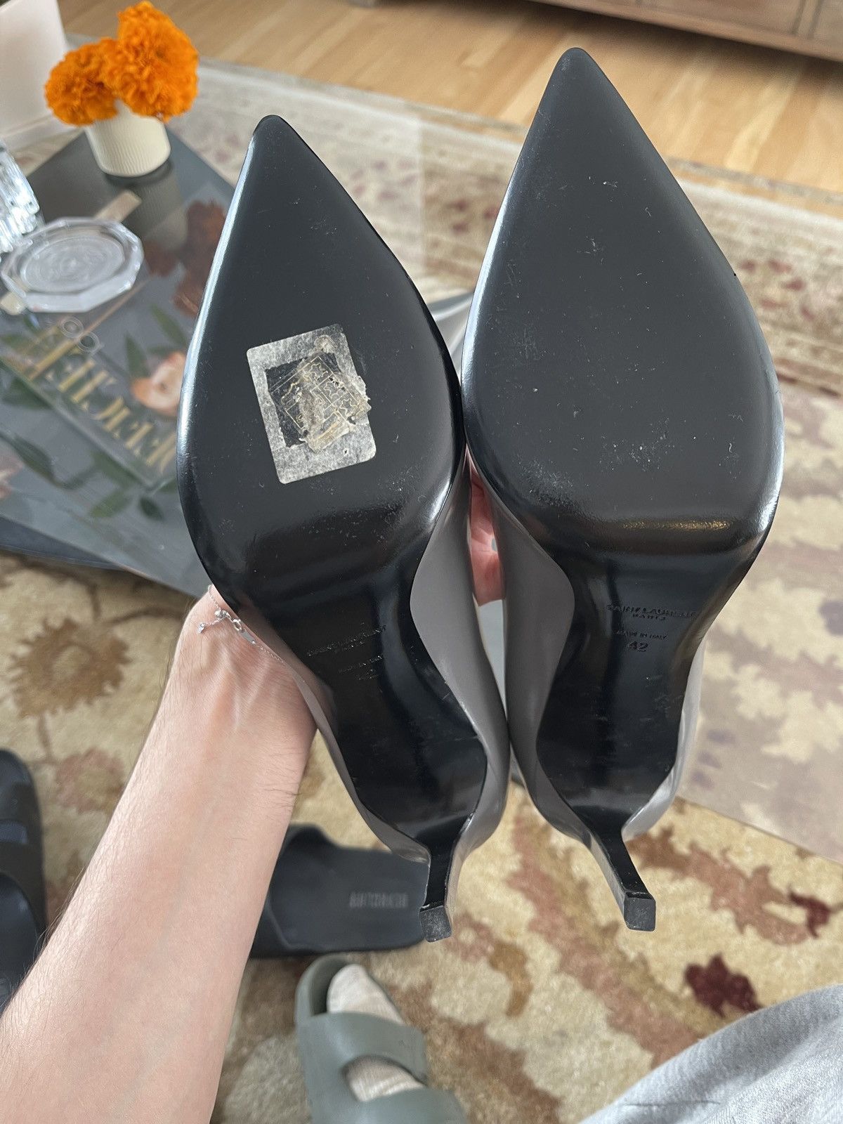 Yves Saint Laurent Grey heel pumps Size US 12 / IT 42 - 4 Thumbnail