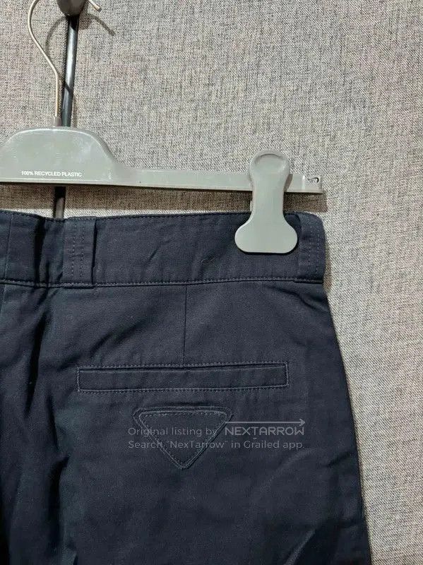 Prada Prada Black Cotton Logo Embroidered Men's Shorts. Size US 26 / EU 42 - 3 Thumbnail
