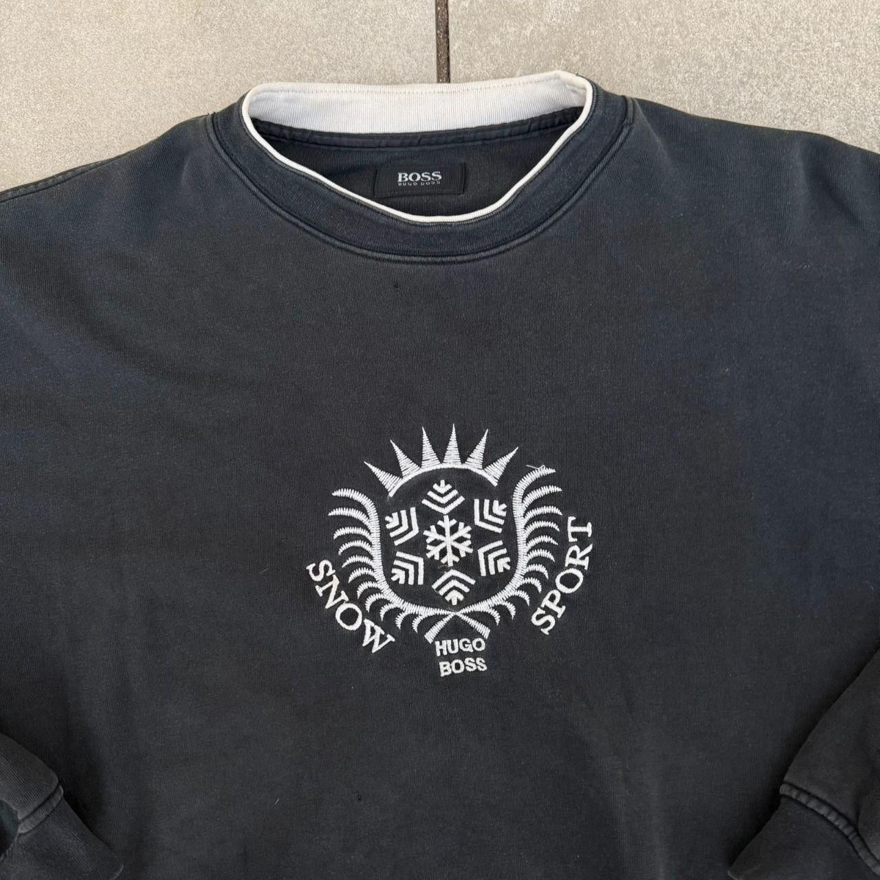Hugo Boss Hugo Boss Vintage Sweatshirt Black Logo Embroidered Retro Size US XL / EU 56 / 4 - 5 Thumbnail