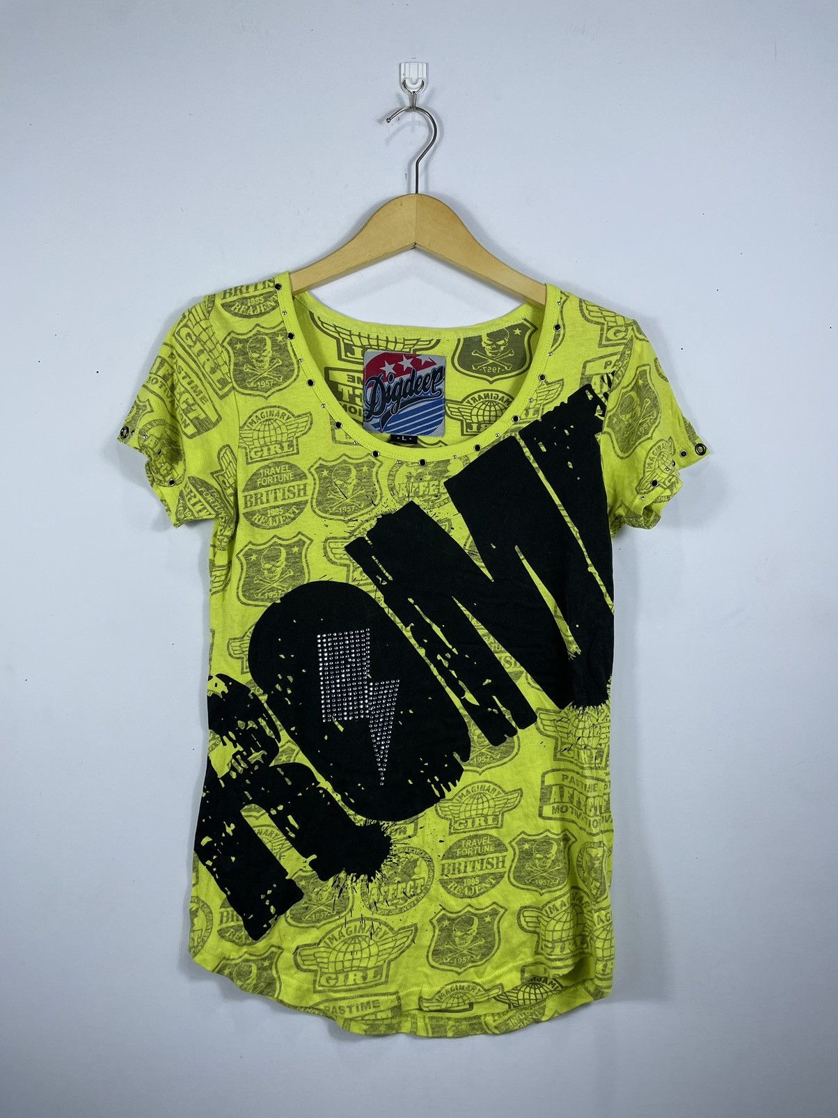 Japanese Brand Rare japanese dig deep punk studed tshirt Size L / US 10 / IT 46 - 1 Thumbnail