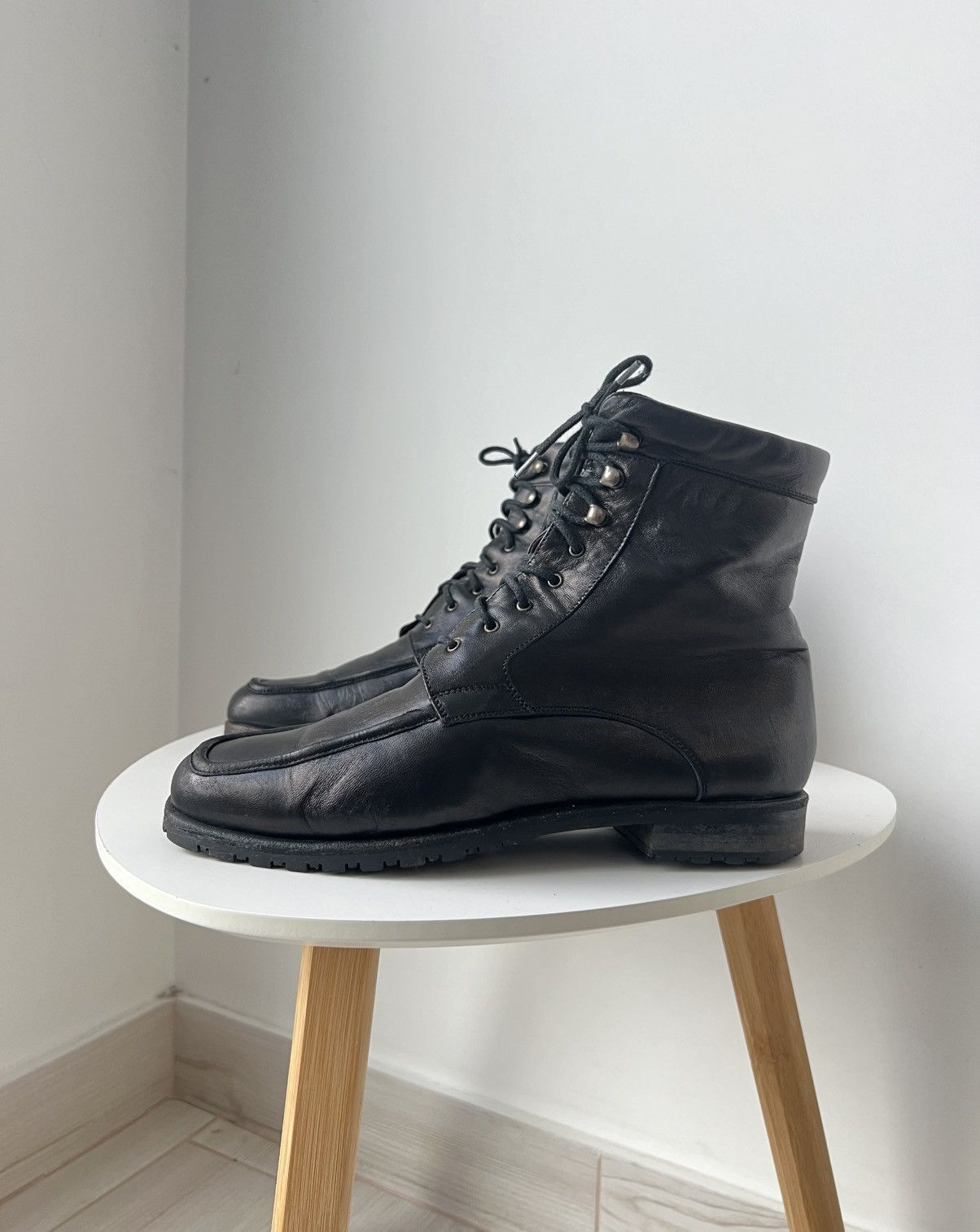 Bally Bally Leather Boot Lace Up Lug Sole Vintage Size US 5.5 / EU 38 - 9 Thumbnail