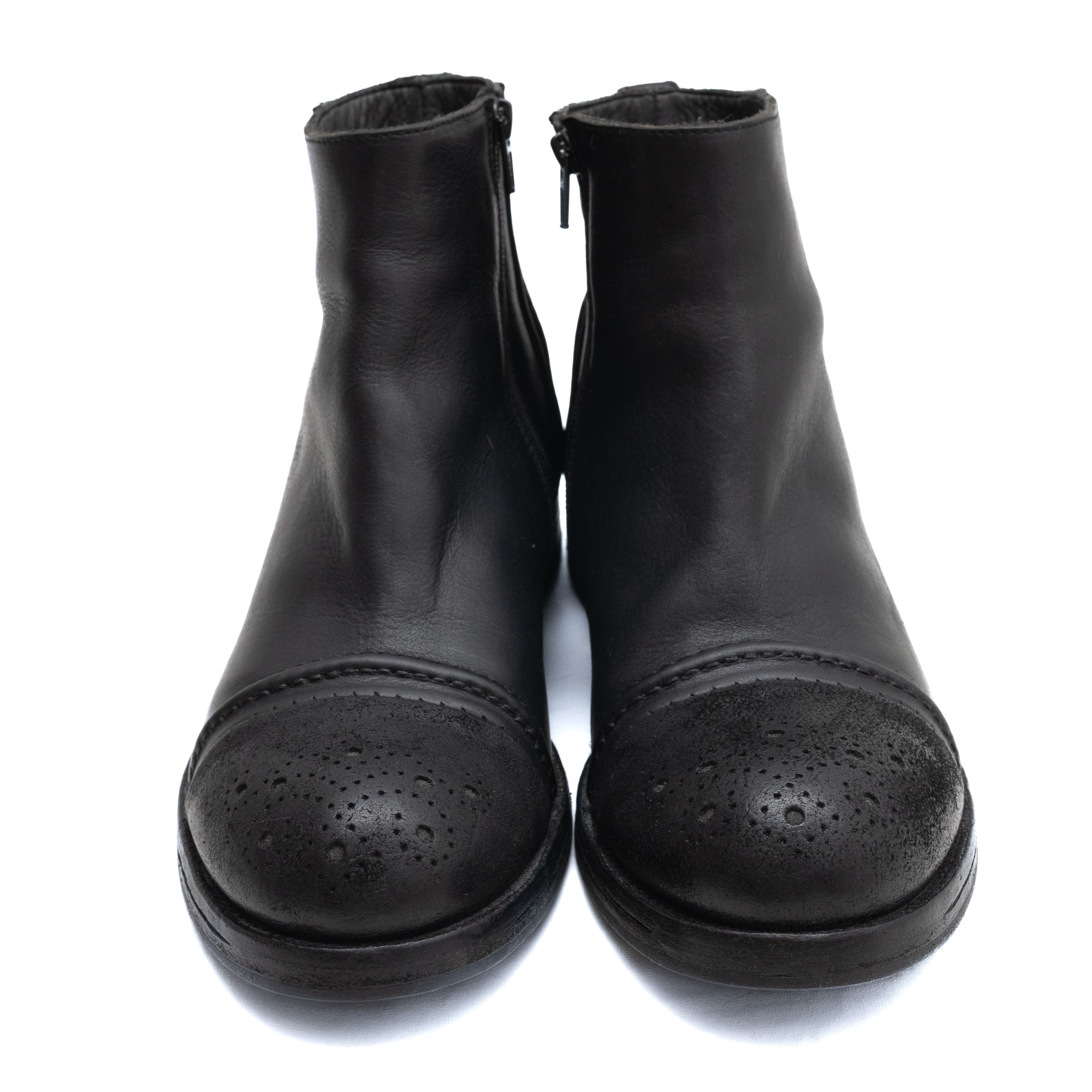 MoMA MOMA Leather Tie Cap Zip Up Boots Size US 8 / EU 41 - 4 Thumbnail