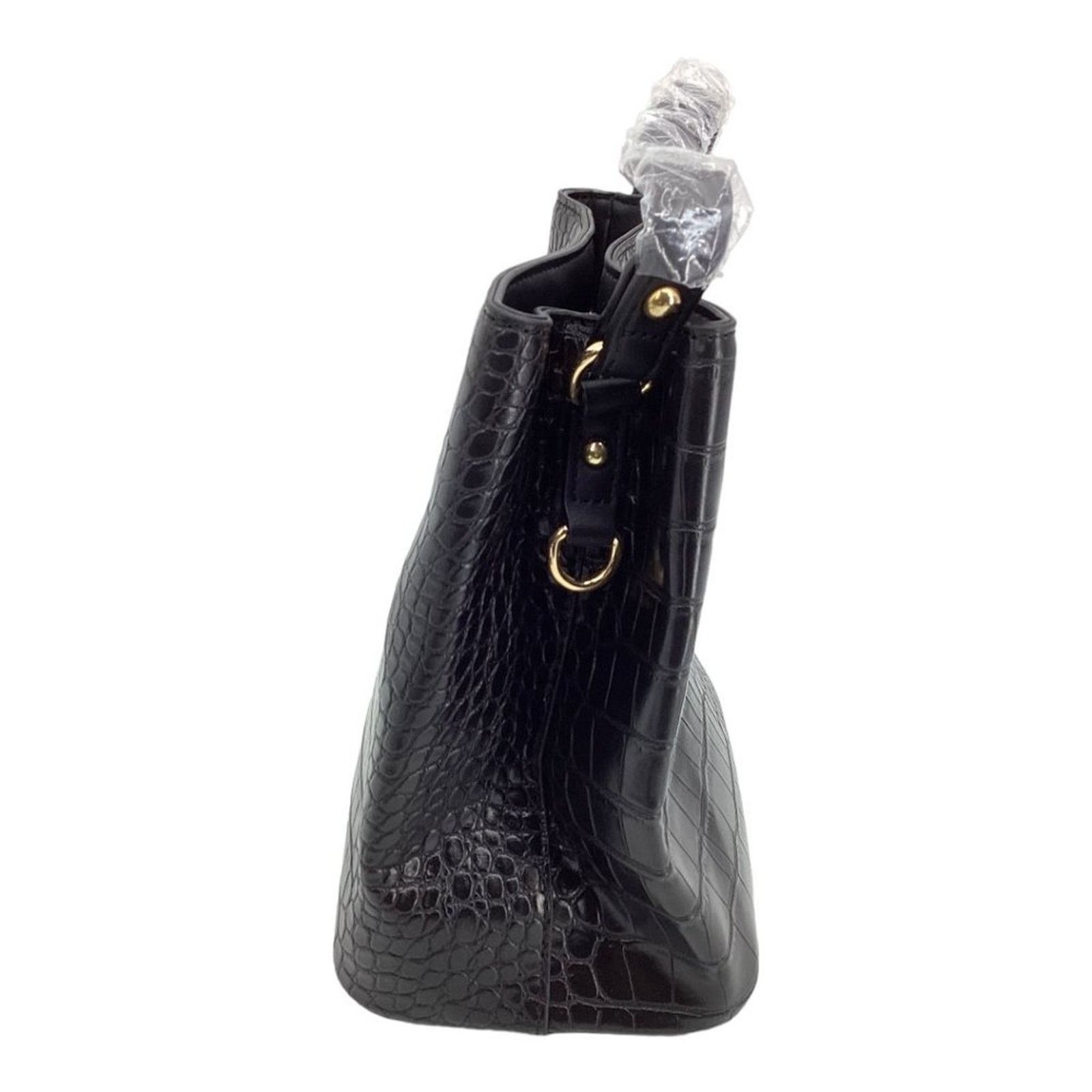 Other AOTA Elena Black Croc Top Handle Bucket Bag NWT $188 MSRP Size ONE SIZE - 7 Thumbnail