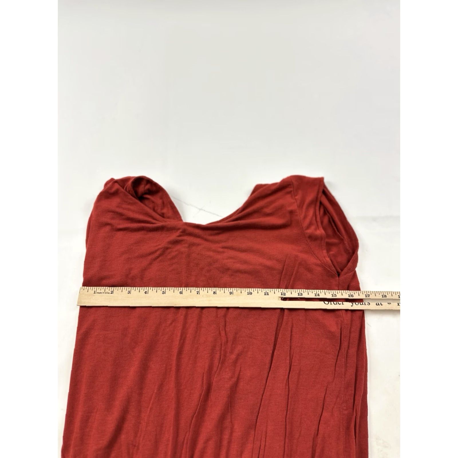 Prana Prana Dress Womens S Red Sleeveless Cowl Neck Short Solid Spandex Modal Shirt Dress Size S / US 4 / IT 40 - 8 Thumbnail