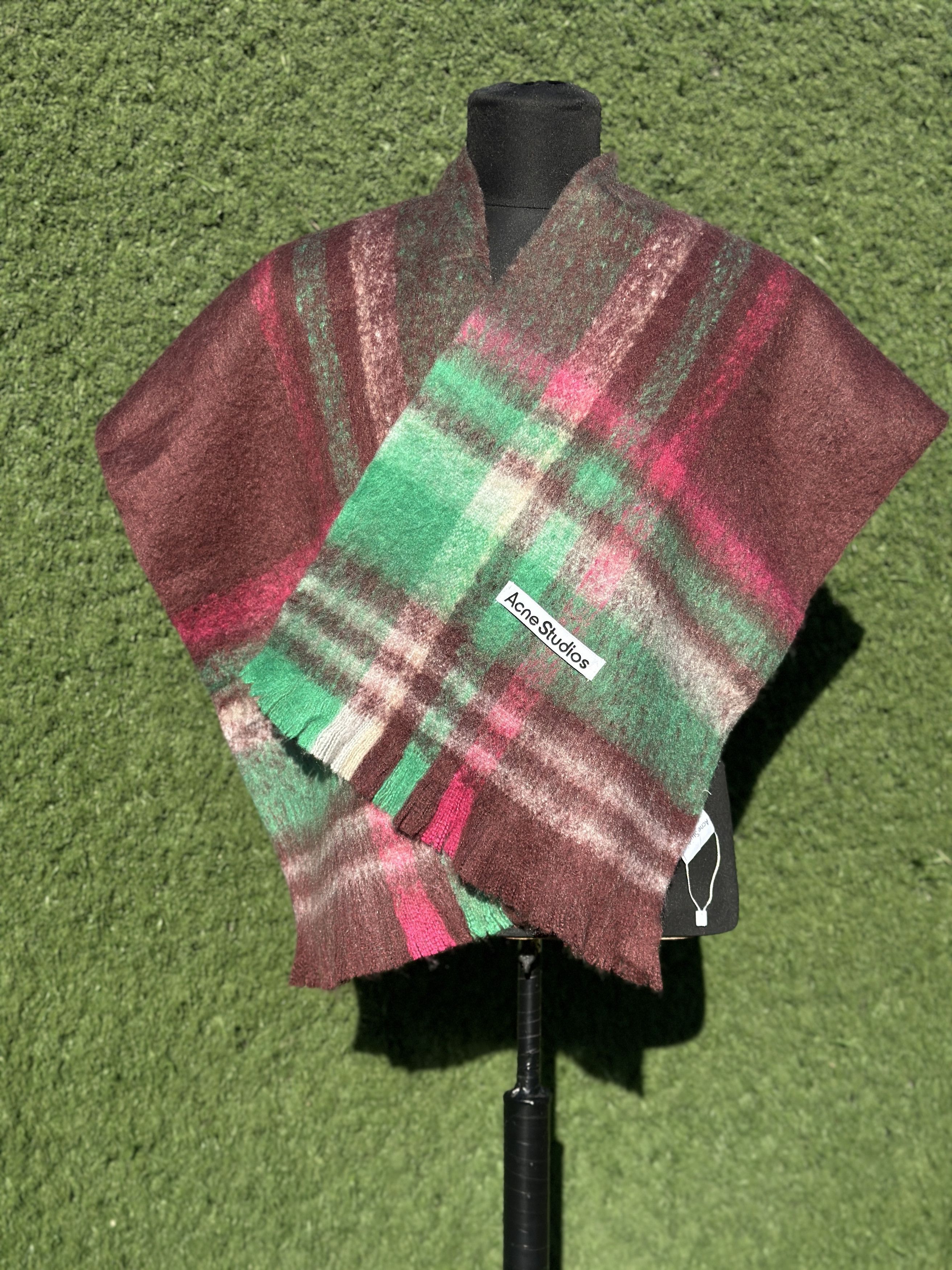 Acne Studios Acne Studios Mohair Alpaca Wool Plaid Scarf 210x35cm Size ONE SIZE - 4 Thumbnail