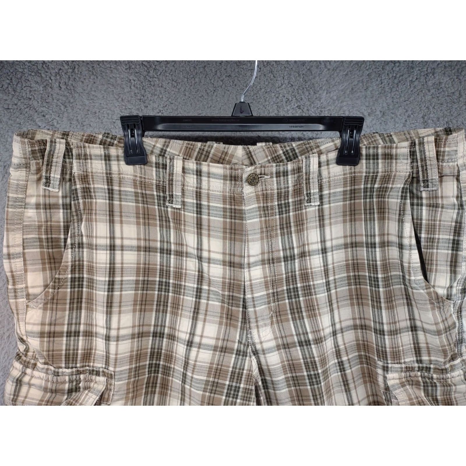 Eddie Bauer Eddie Bauer Plaid Cargo Shorts Mens 42 100% Cotton Canvas Multicolor Outdoor 11in Inseam Casual Pockets Mens Size US 42 / EU 58 - 3 Thumbnail