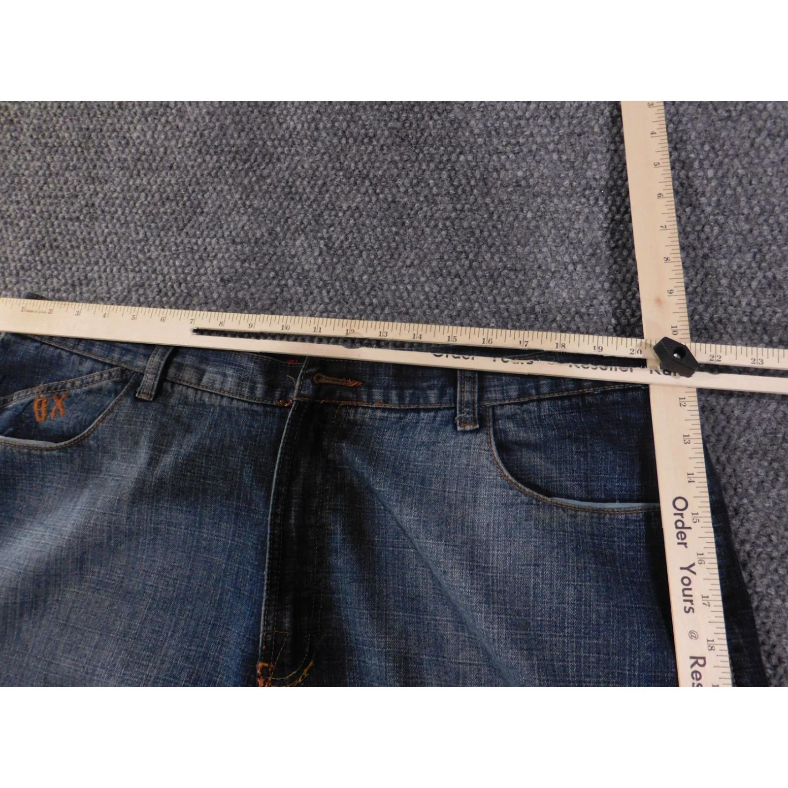 Express Brooklyn Xpress Jeans Mens 40 Blue Denim Straight Leg Relaxed Fit Classic Style Size US 40 / EU 56 - 6 Thumbnail
