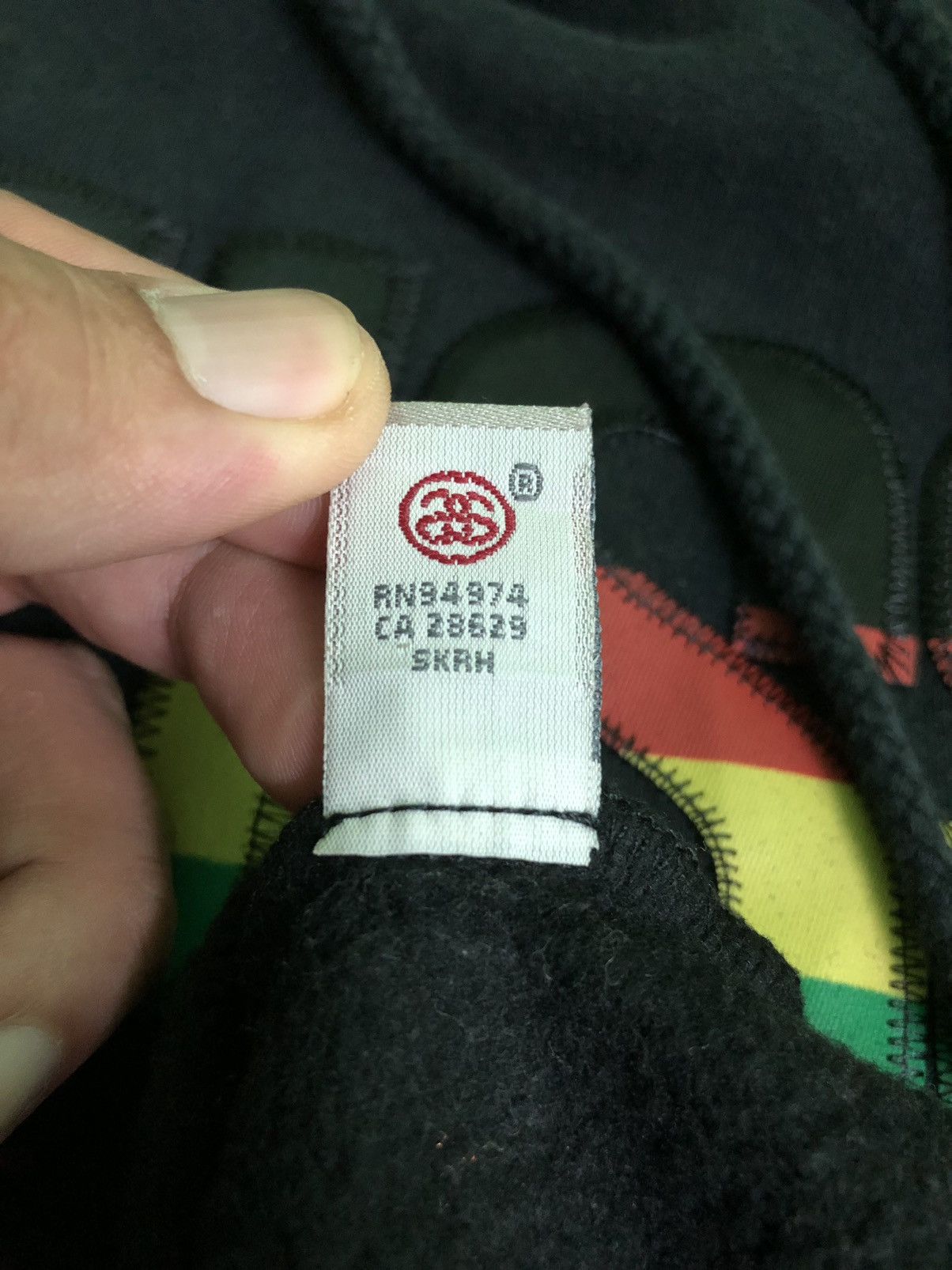 Stussy Vintage 00’s Stussy Rasta Embroidered Spellout Hoodie Rare Size US L / EU 52-54 / 3 - 15 Thumbnail