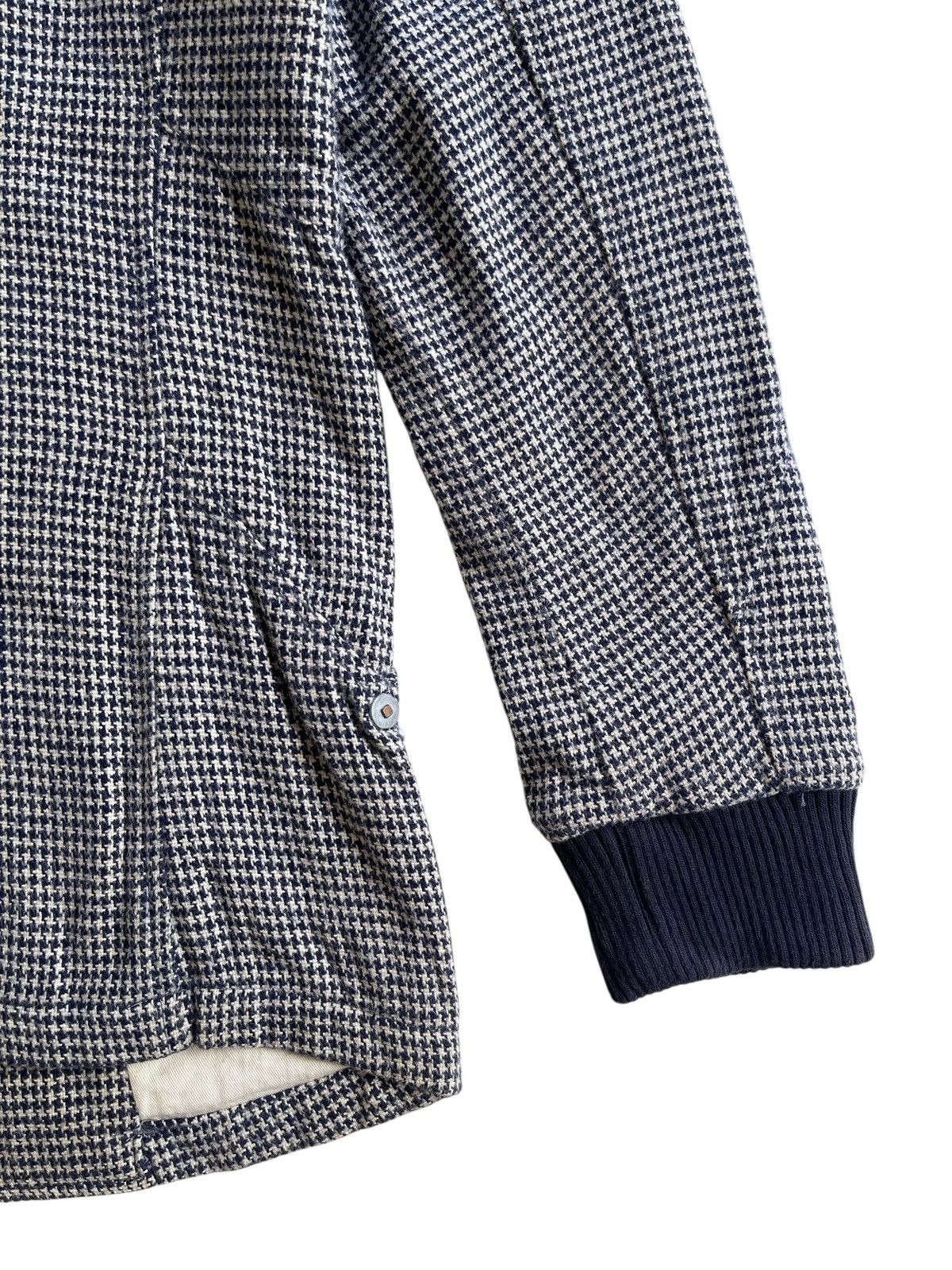 Marithe + Francois Girbaud MFG Short Coat Navy Houndstooth Jacket Size US M / EU 48-50 / 2 - 9 Thumbnail