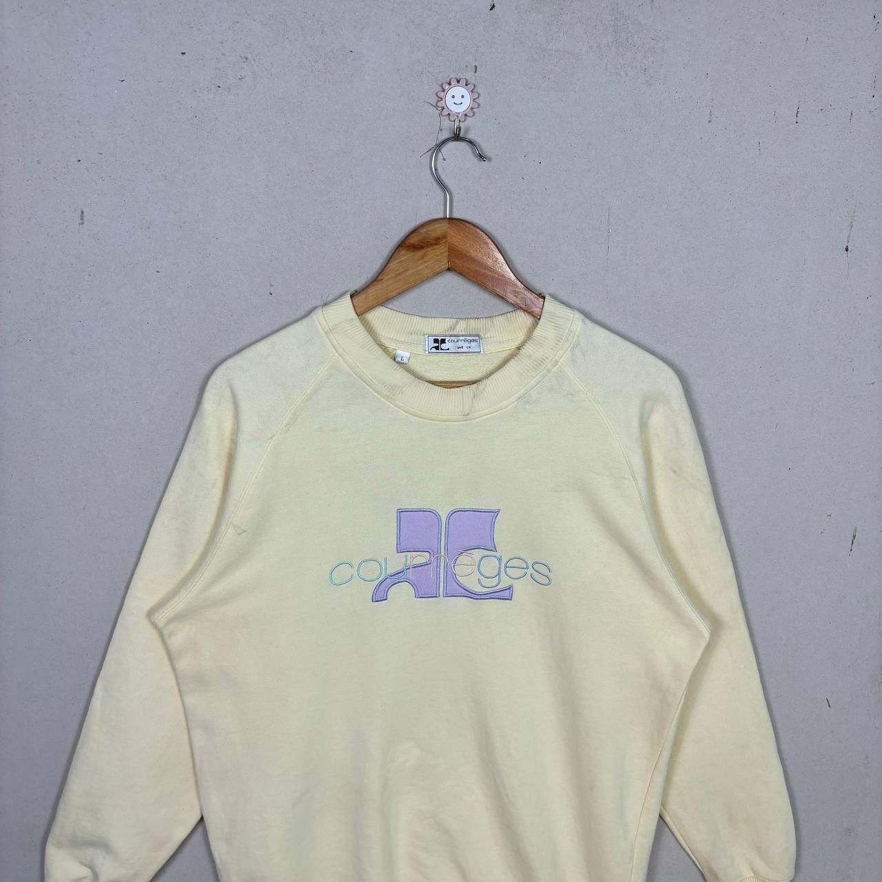 Courreges Vintage Courreges Big Logo Jumper Sweatshirt Size US M / EU 48-50 / 2 - 3 Thumbnail
