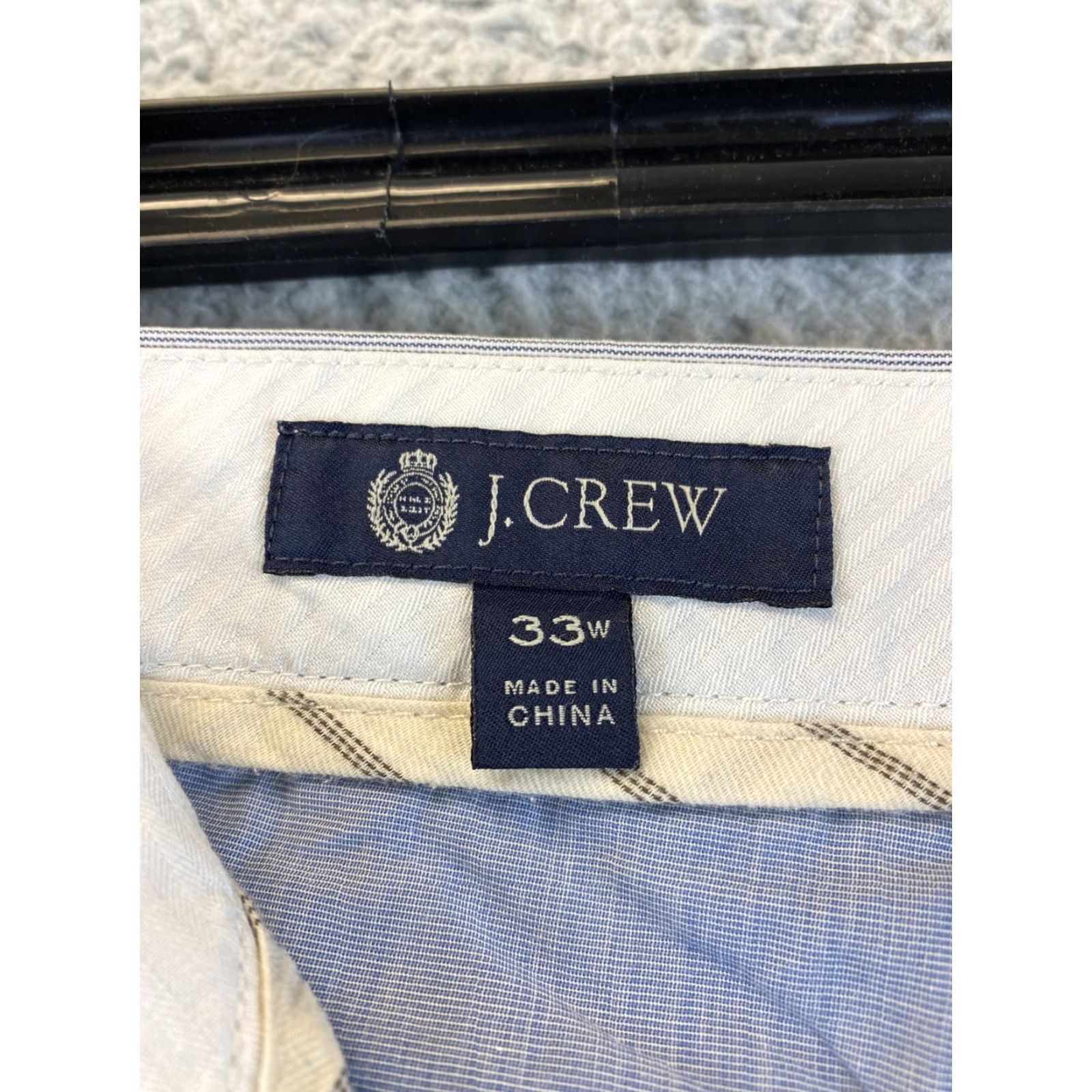 J.Crew JCrew Shorts Men 33 Bermuda Cotton Striped Inseam 9in Gray Blue 90s Casual Mens Size US 33 - 6 Thumbnail