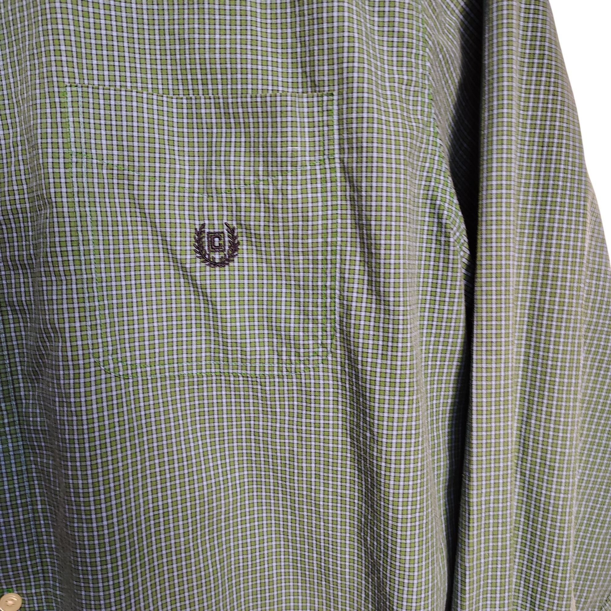 Chaps Chaps Mens 3XLT Easy Care Button-Down Green and Blue Plaid L Size US XXL / EU 58 / 5 - 3 Thumbnail