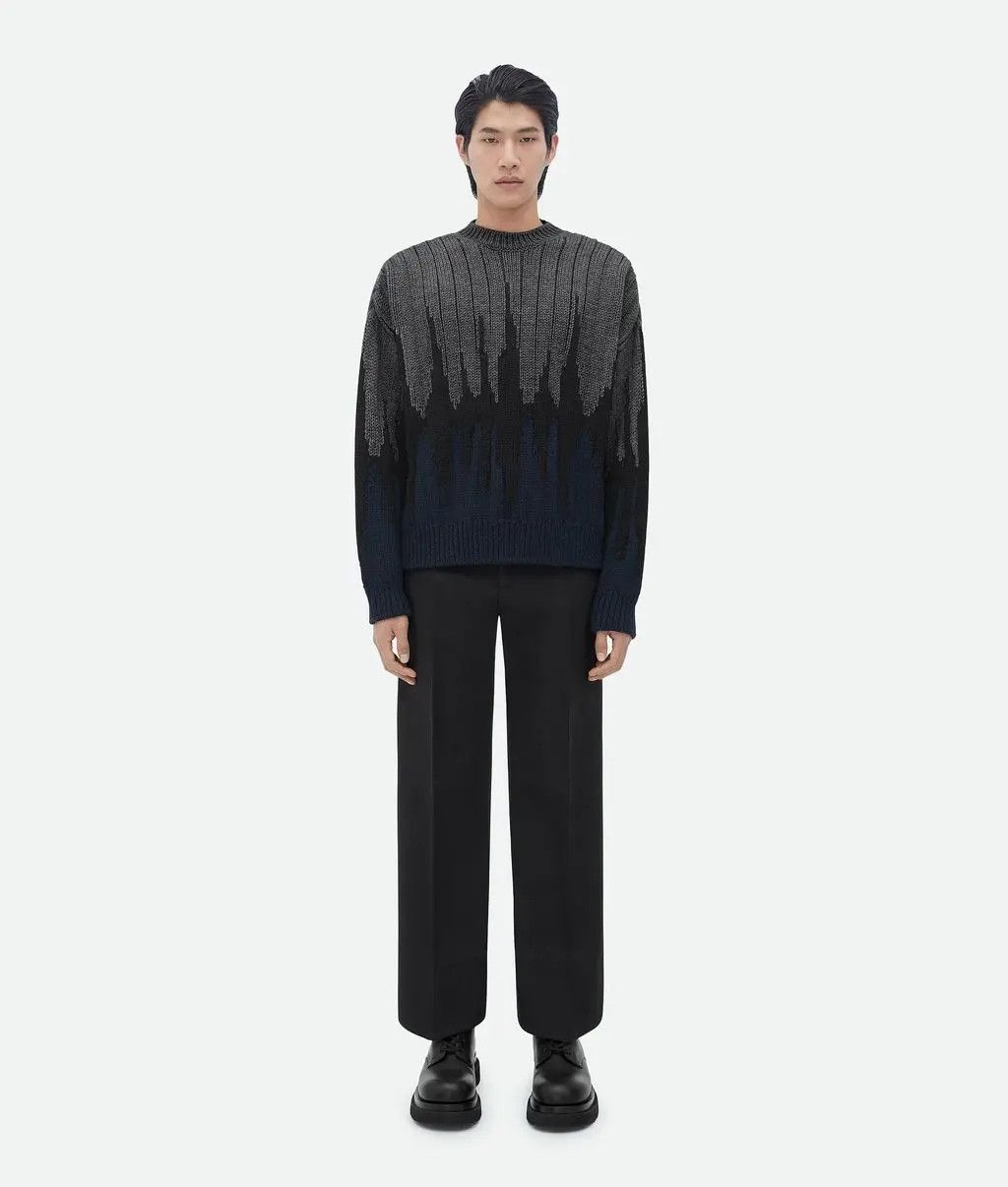 Bottega Veneta o1w1db10525 Wool Graphic Knit Jumper in Multicolor Size US XS / EU 42 / 0 - 1 Thumbnail