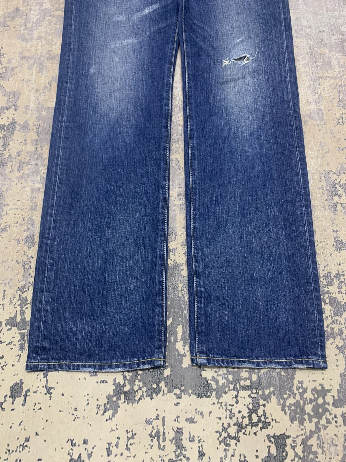 Japanese Brand Japanese Brand Distressed Blue Denim Straight Leg Jeans Size US 33 - 4 Thumbnail