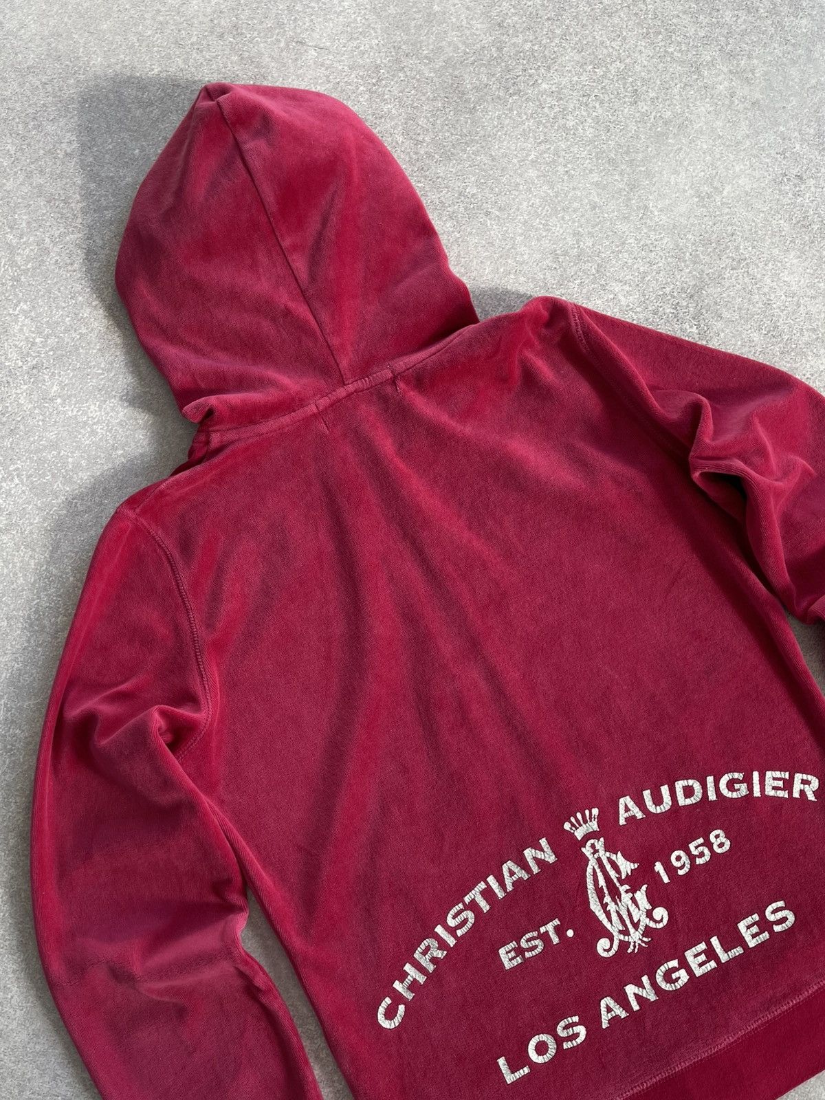 Christian Audigier VINTAGE CHRISTIAN AUDIGIER VELOUR Y2K ed hardy ZIP UP HOODIE Size L / US 10 / IT 46 - 8 Thumbnail