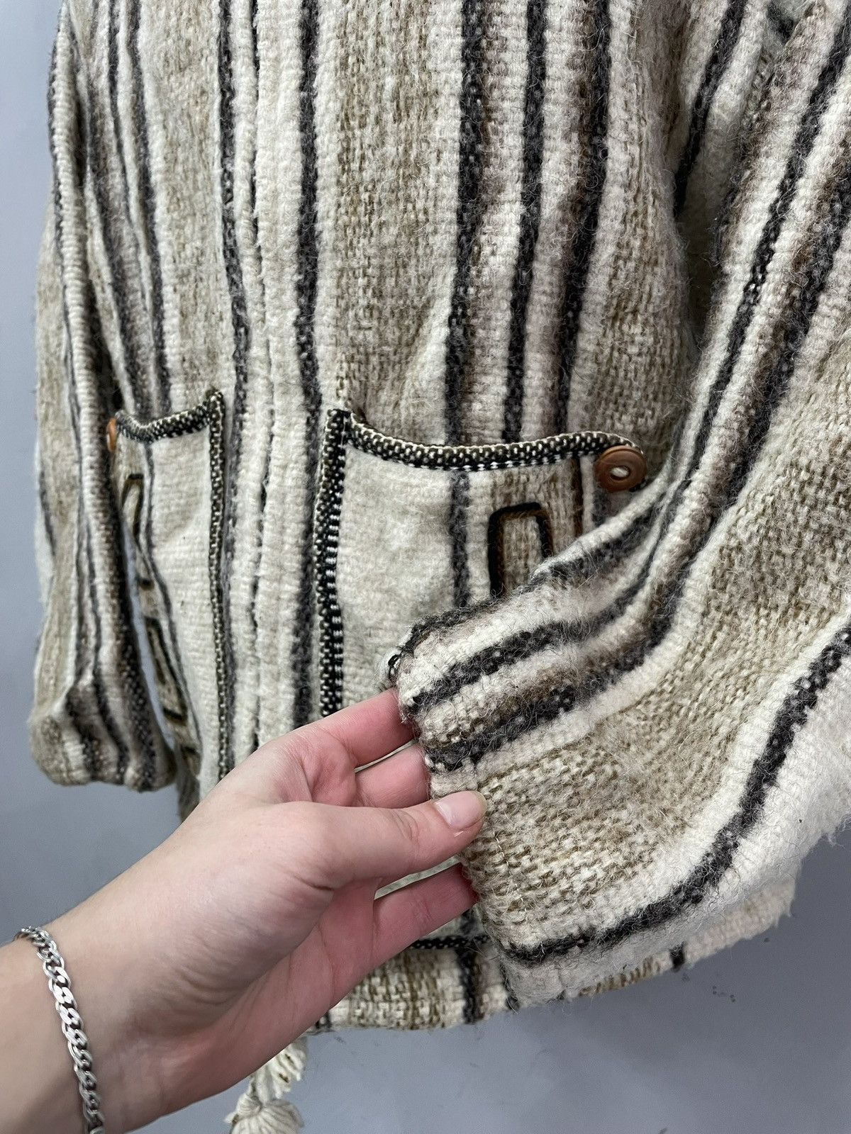 Nirvana Kurt kobain style Knit Wool aztec zip hoodie 90s Vintage Size US M / EU 48-50 / 2 - 5 Thumbnail