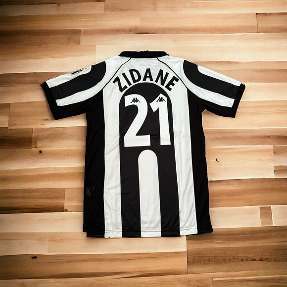 Kappa Zinedine Zidane Juventus 97/98 Home Retro Black Soccer Jerse Size US XL / EU 56 / 4 - 1 Thumbnail