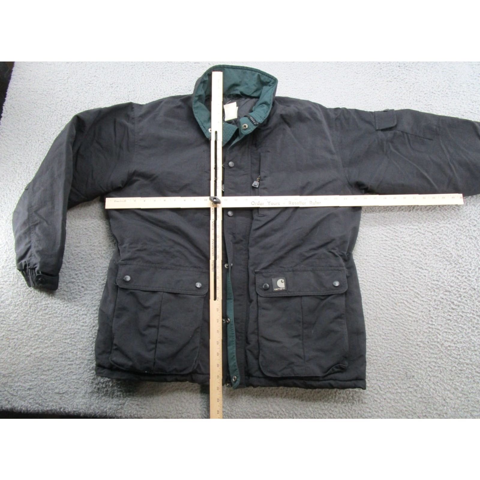 Carhartt VINTAGE Carhartt Jacket Lined Black Nylon Full Zip Outdoor Mens Large Regular BLK C42 Size US L / EU 52-54 / 3 - 6 Thumbnail