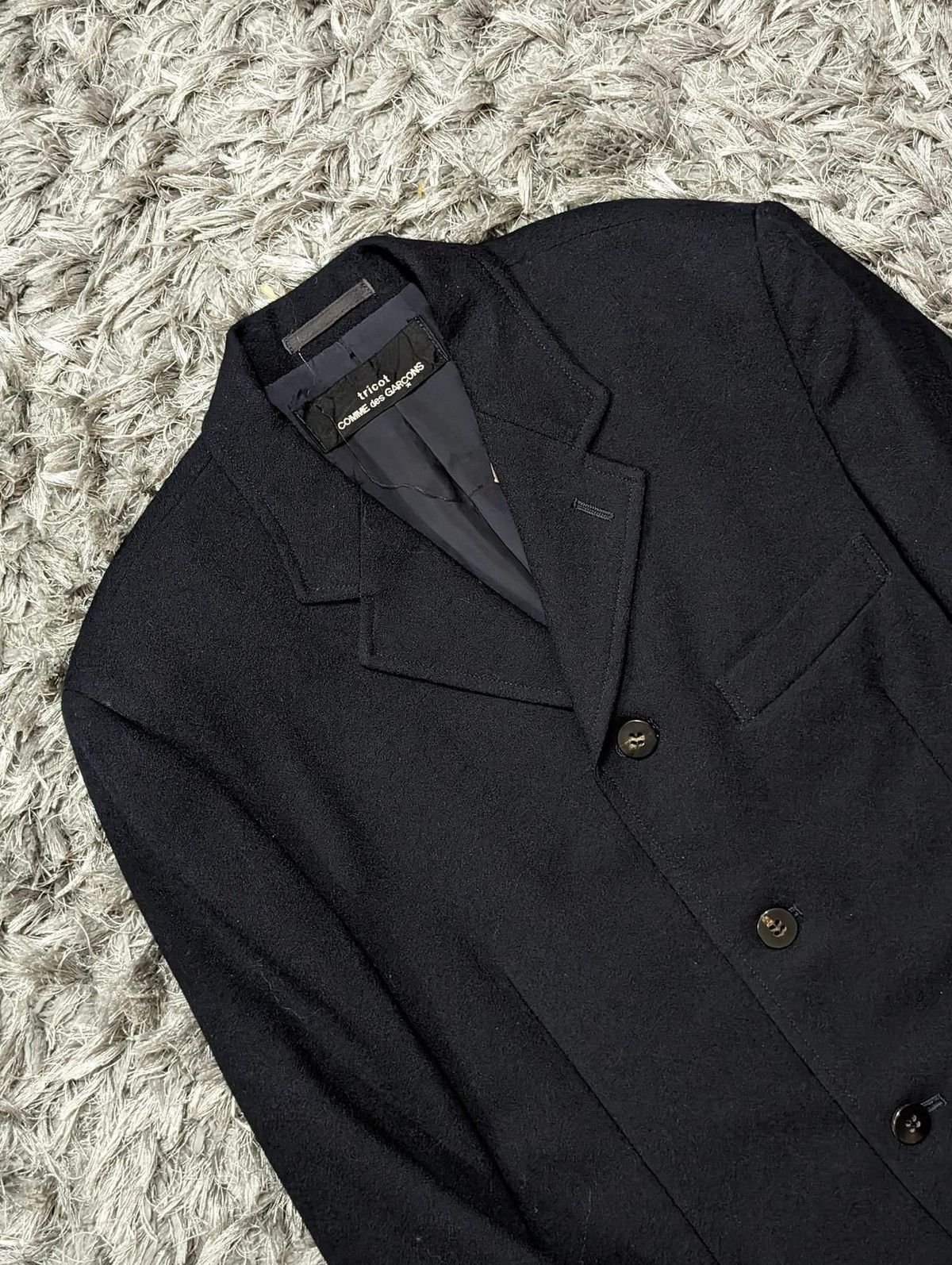Comme des Garcons × Rei Kawakubo × Vintage 🔥Vintage AD1990 CdG TRICOT Wool Nice Design Blazer Size 36R - 5 Thumbnail
