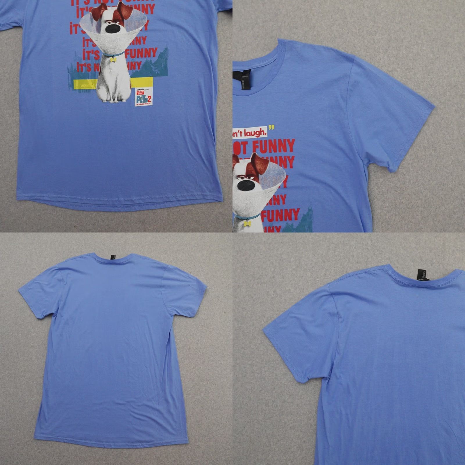 Hanes Secret Life Of Pets 2 TShirt Adult XL Blue Movie Promo It's Funny Size US XL / EU 56 / 4 - 8 Thumbnail